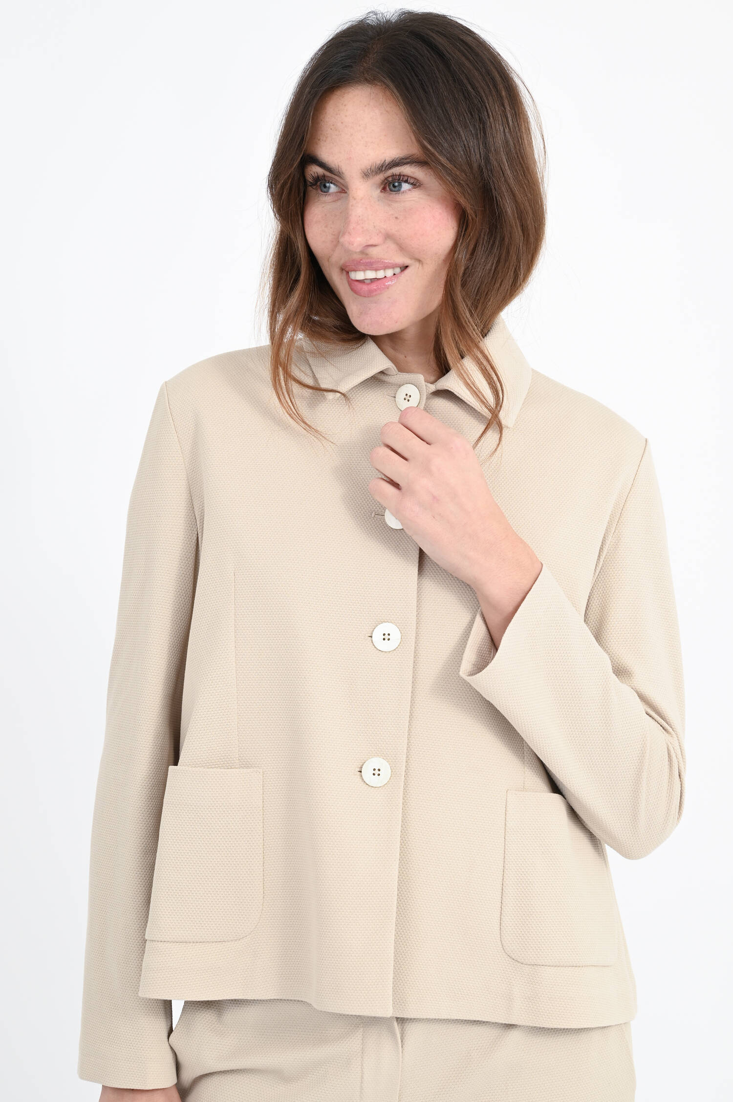 Caban Jacke aus Baumwolle in Beige Caban Jacke aus Baumwolle in Beige