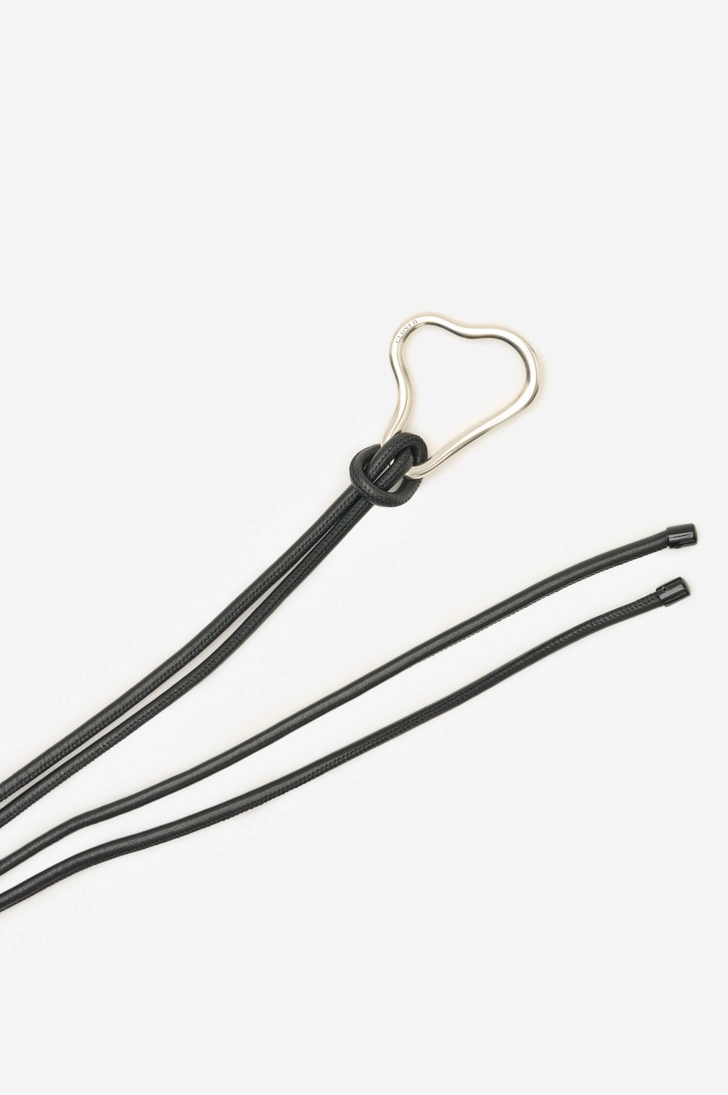 Ledergürtel zum Knoten in Schwarz