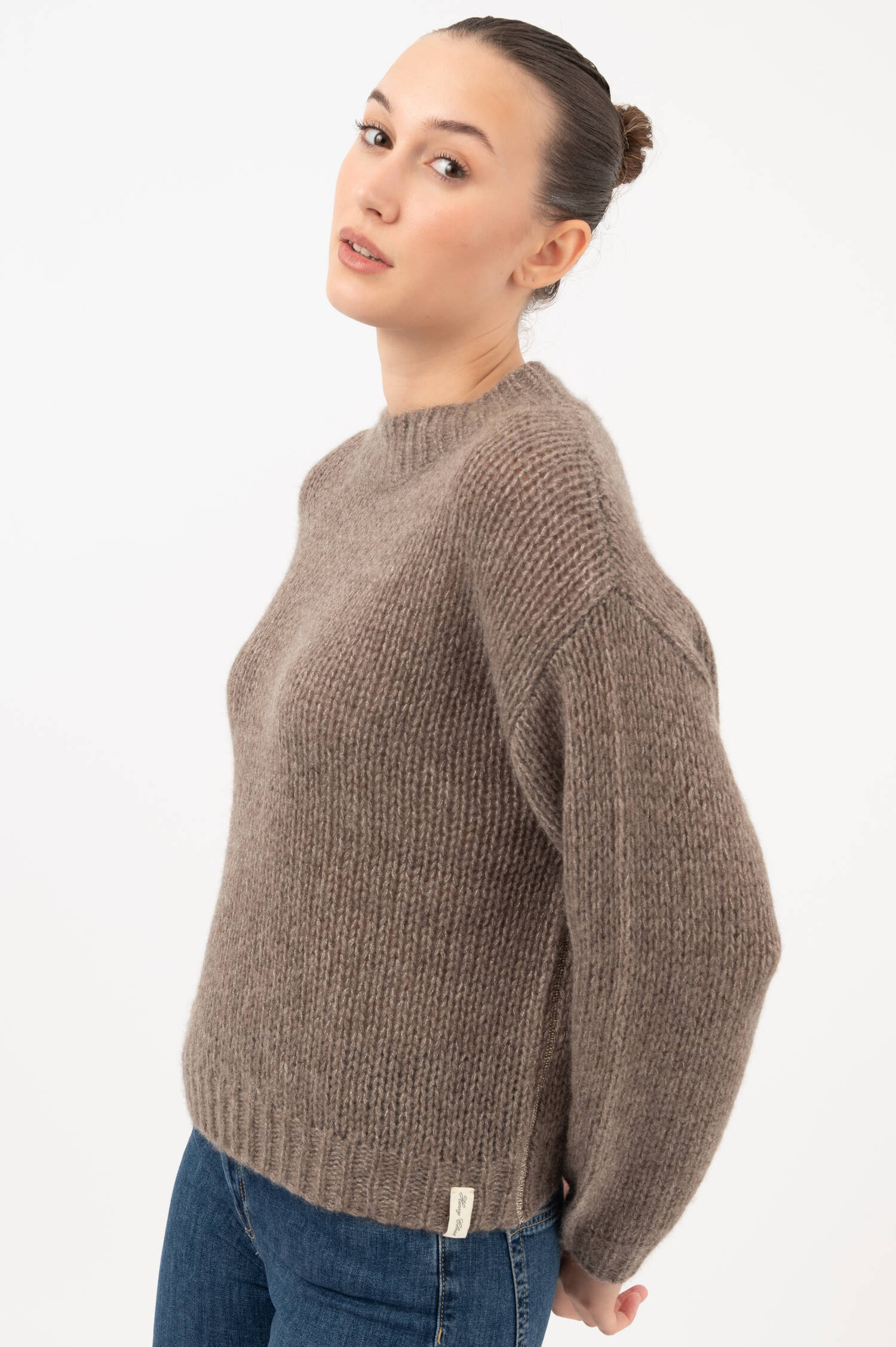 Cashmere-Seiden Pullover in Braun Cashmere-Seiden Pullover in Braun