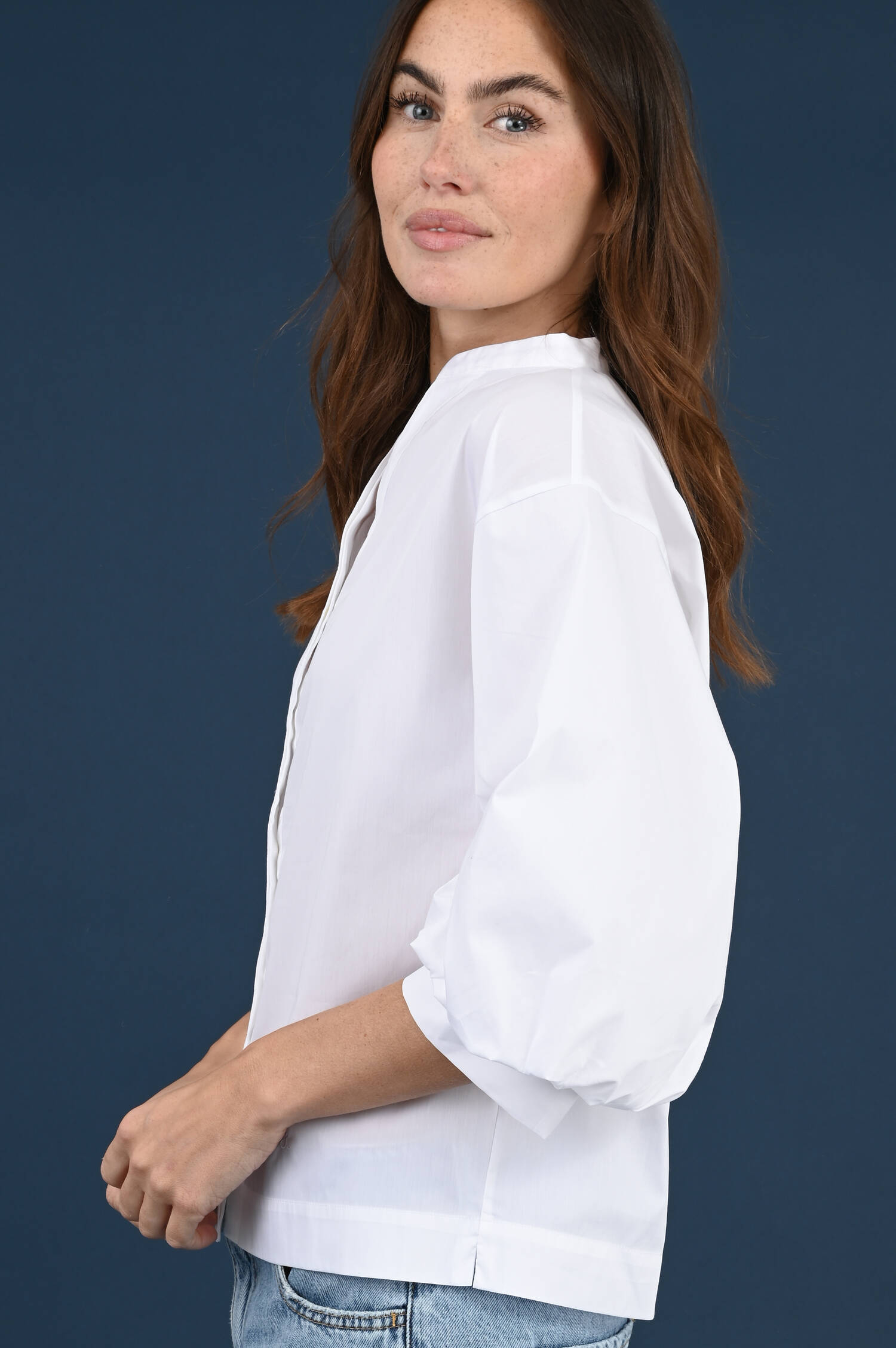 Bluse AMAL mit Puffärmeln in Weiß Bluse AMAL mit Puffärmeln in Weiß