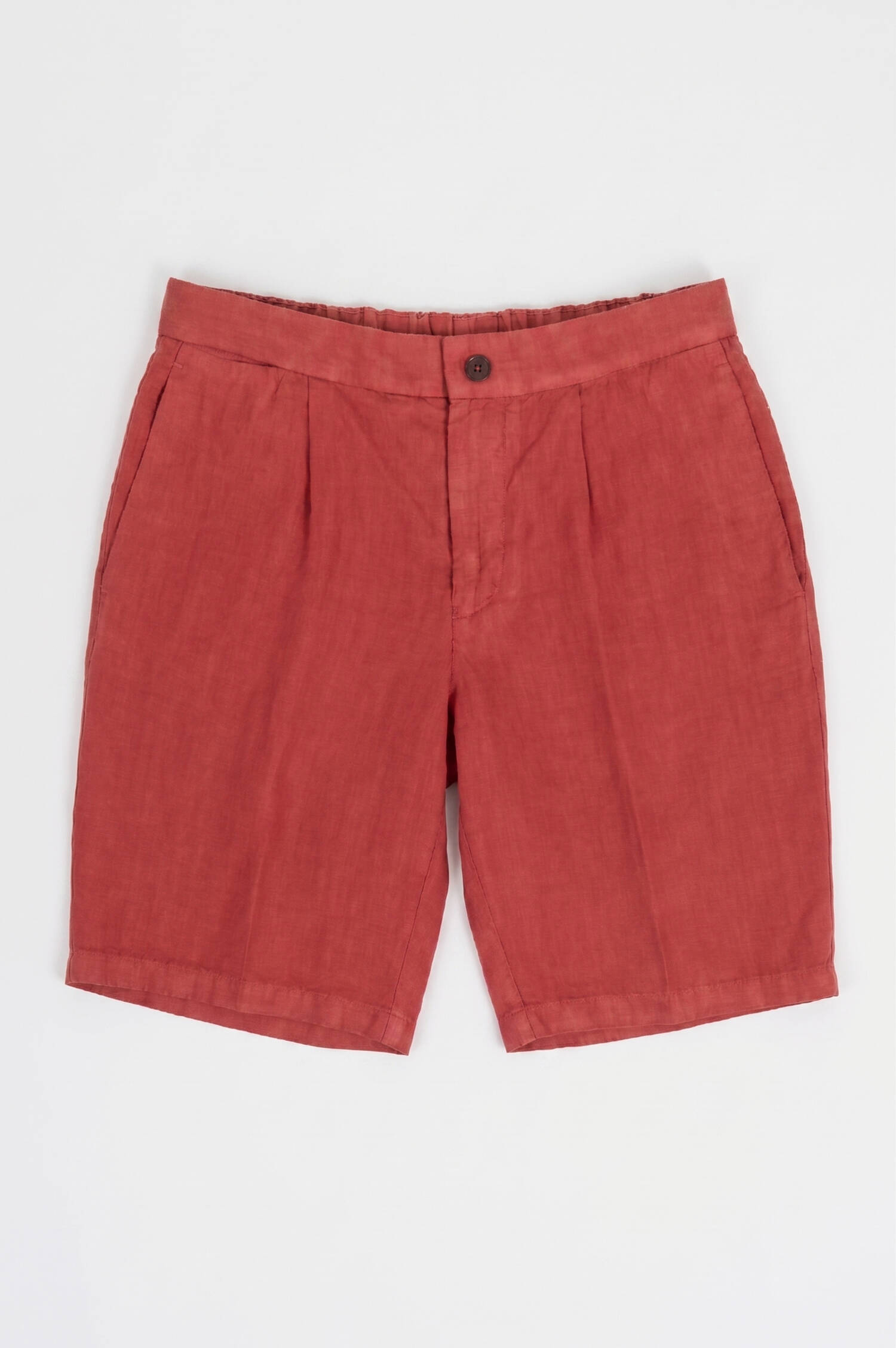 Leinen Bermuda in Rot