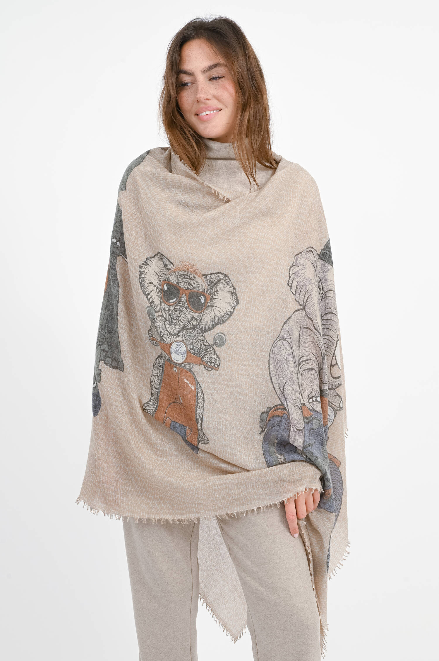 Cashmere-Seiden-Schal NANG in Karamell Cashmere-Seiden-Schal NANG in Karamell