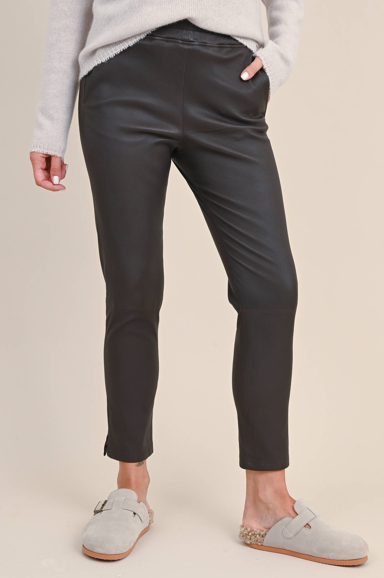 Lederhose PROVENCE in Dunkelbraun