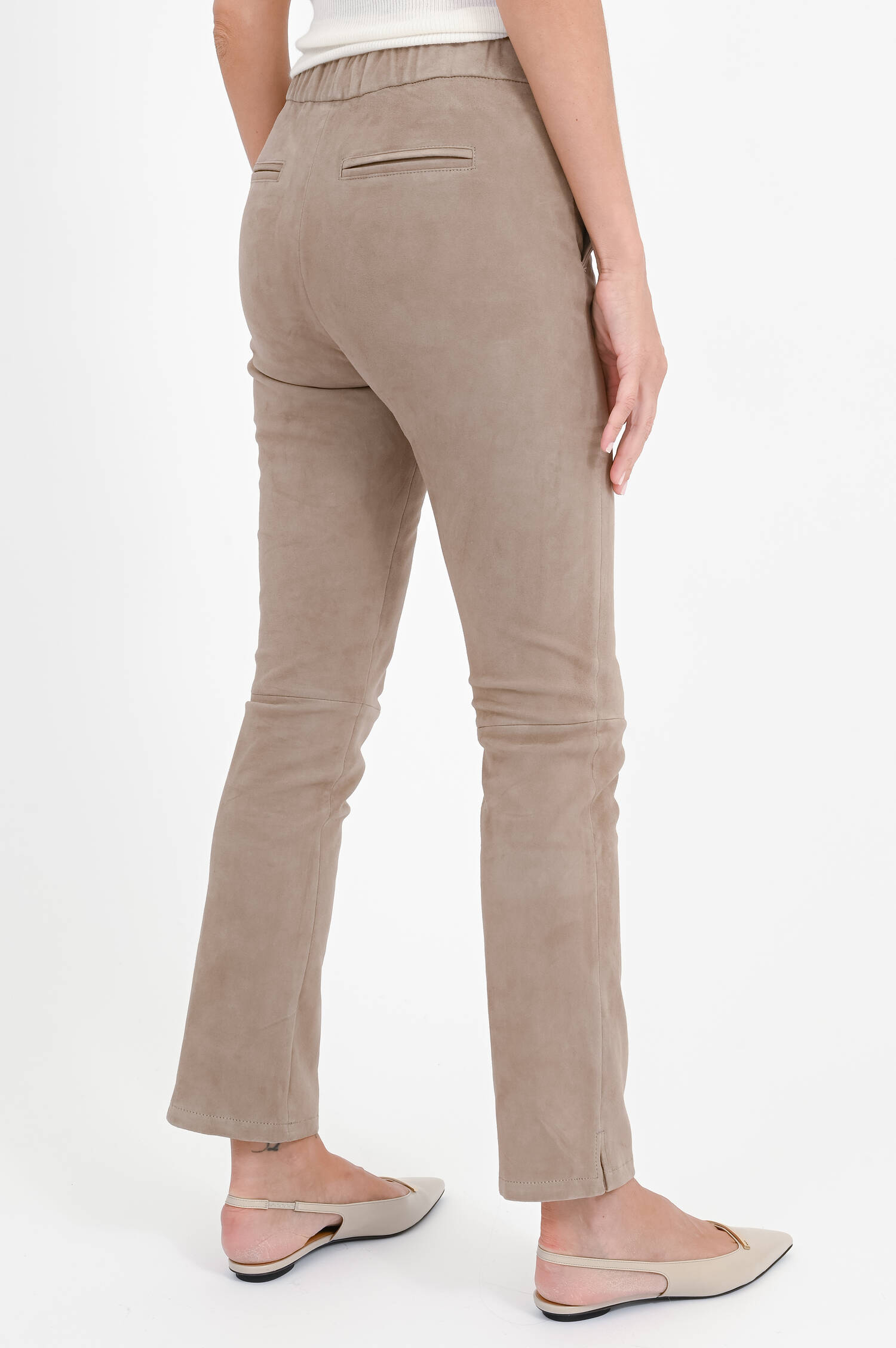 Lederhose KAMILLA in Grey Taupe Lederhose KAMILLA in Grey Taupe