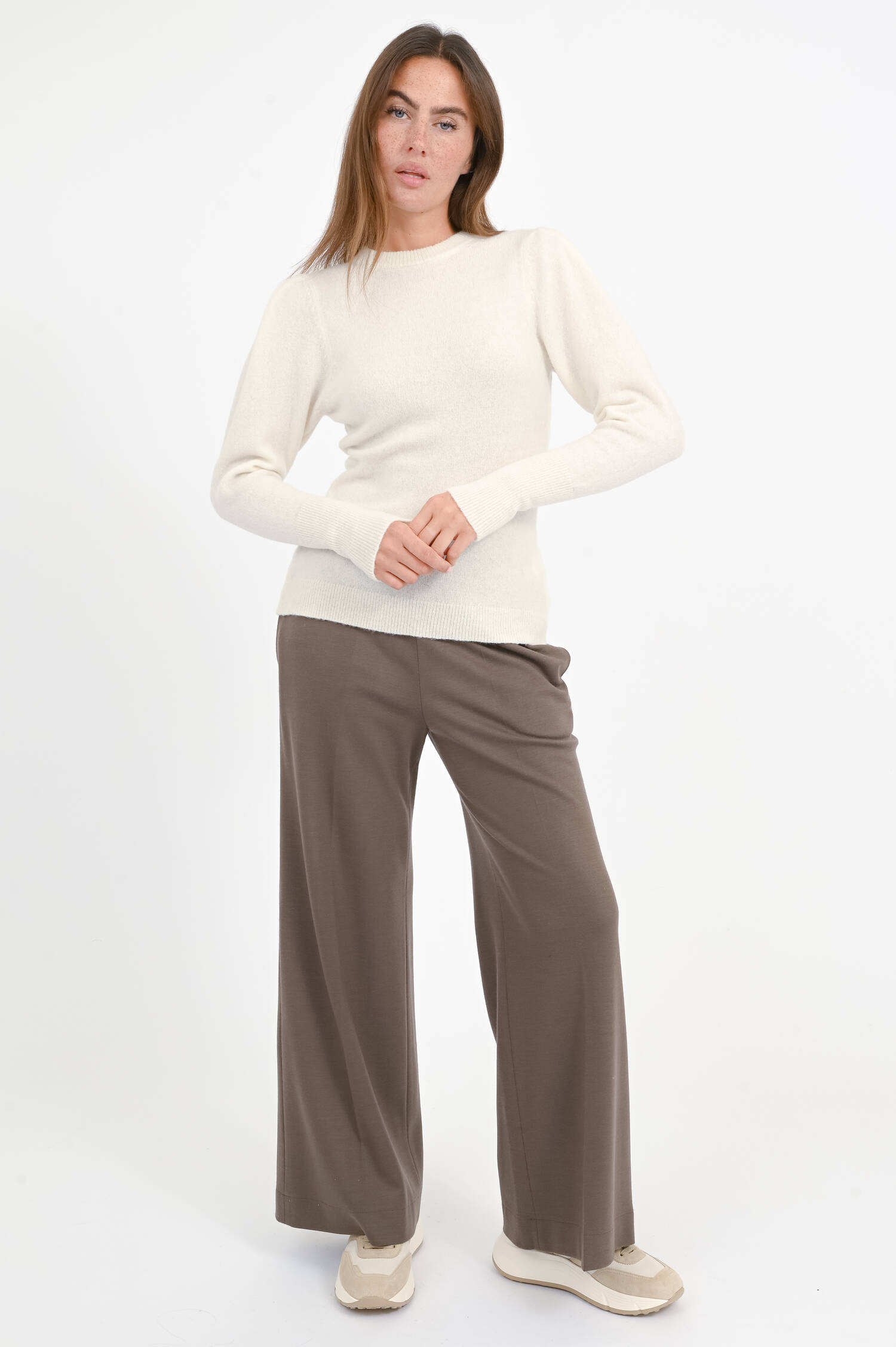 Pullover mit Puffärmel in Snow