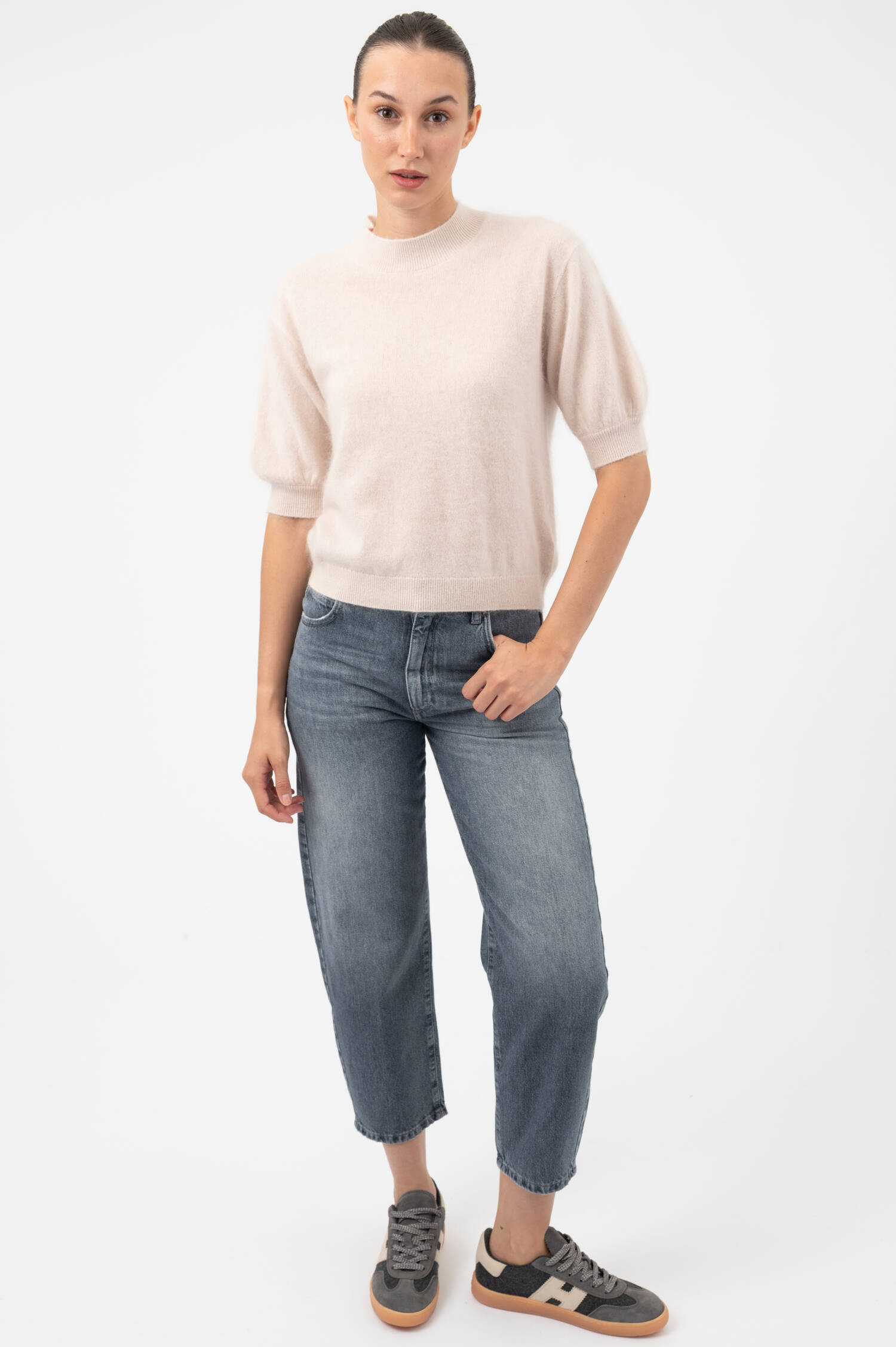 Cashmere-Woll-Pullover LENI in Beige Cashmere-Woll-Pullover LENI in Beige