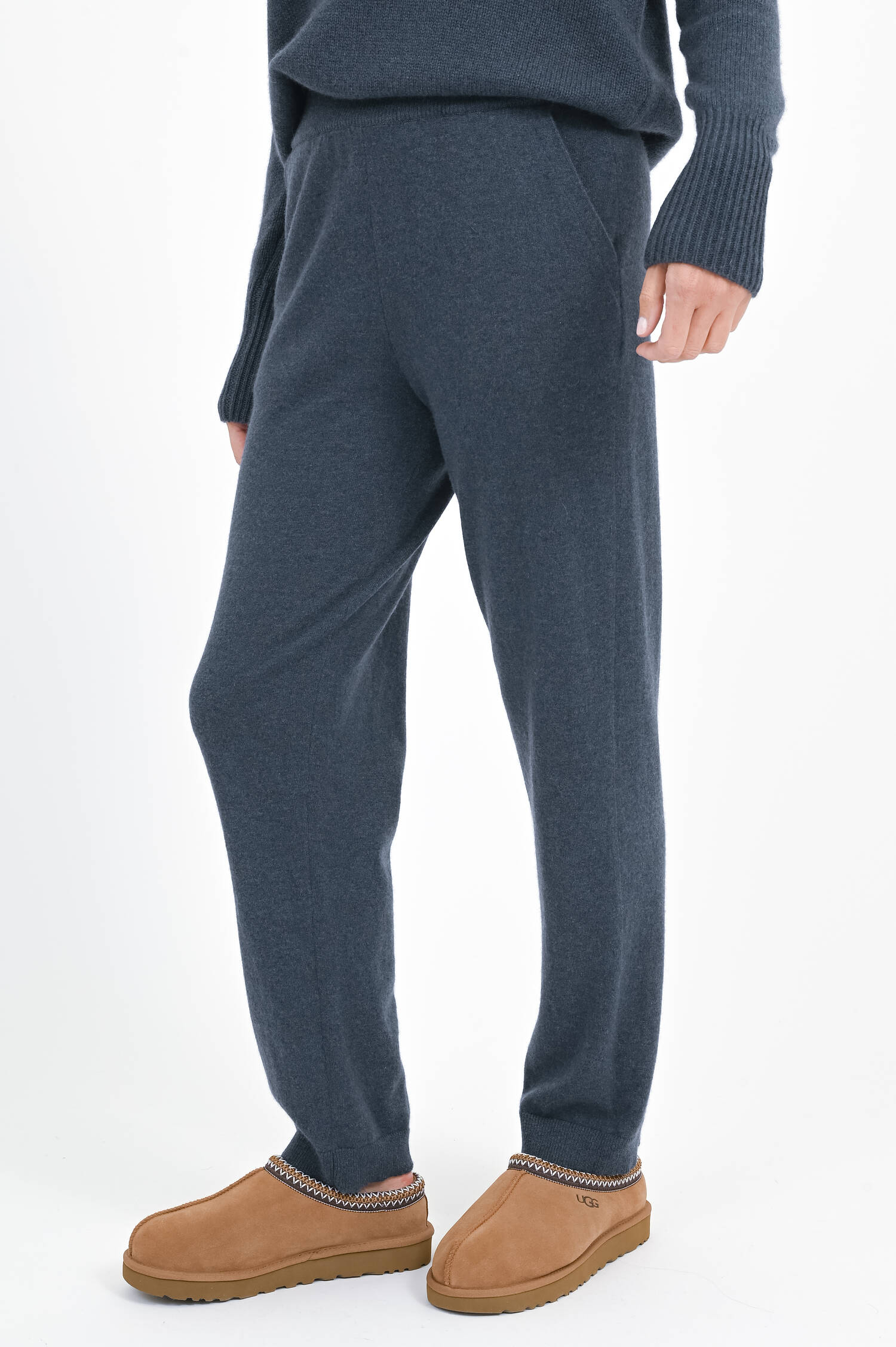 Cashmere Hose SYMONE in Graublau