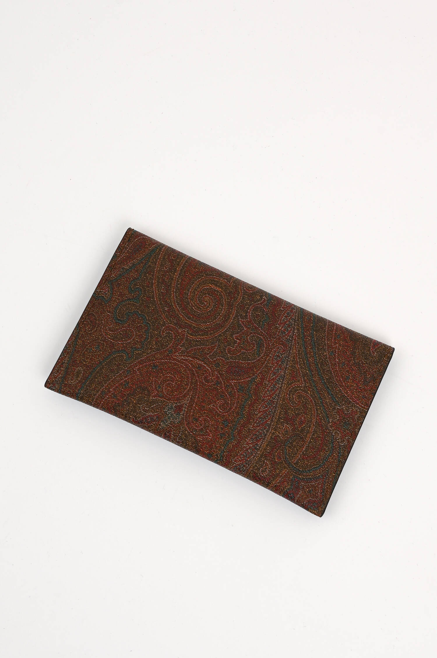 Clutch mit Paisley Print in Braun