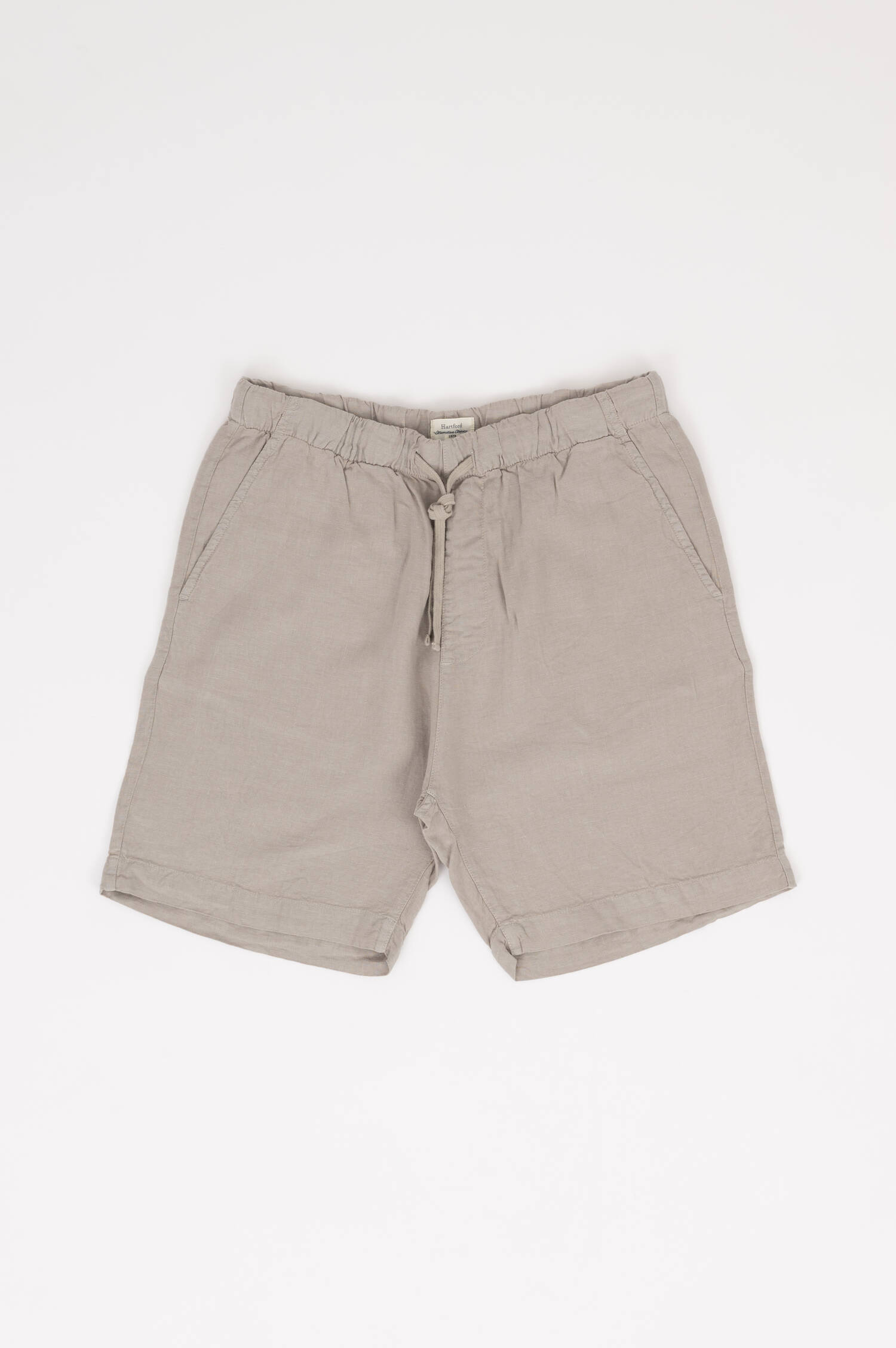 Leinen Bermuda in Khaki