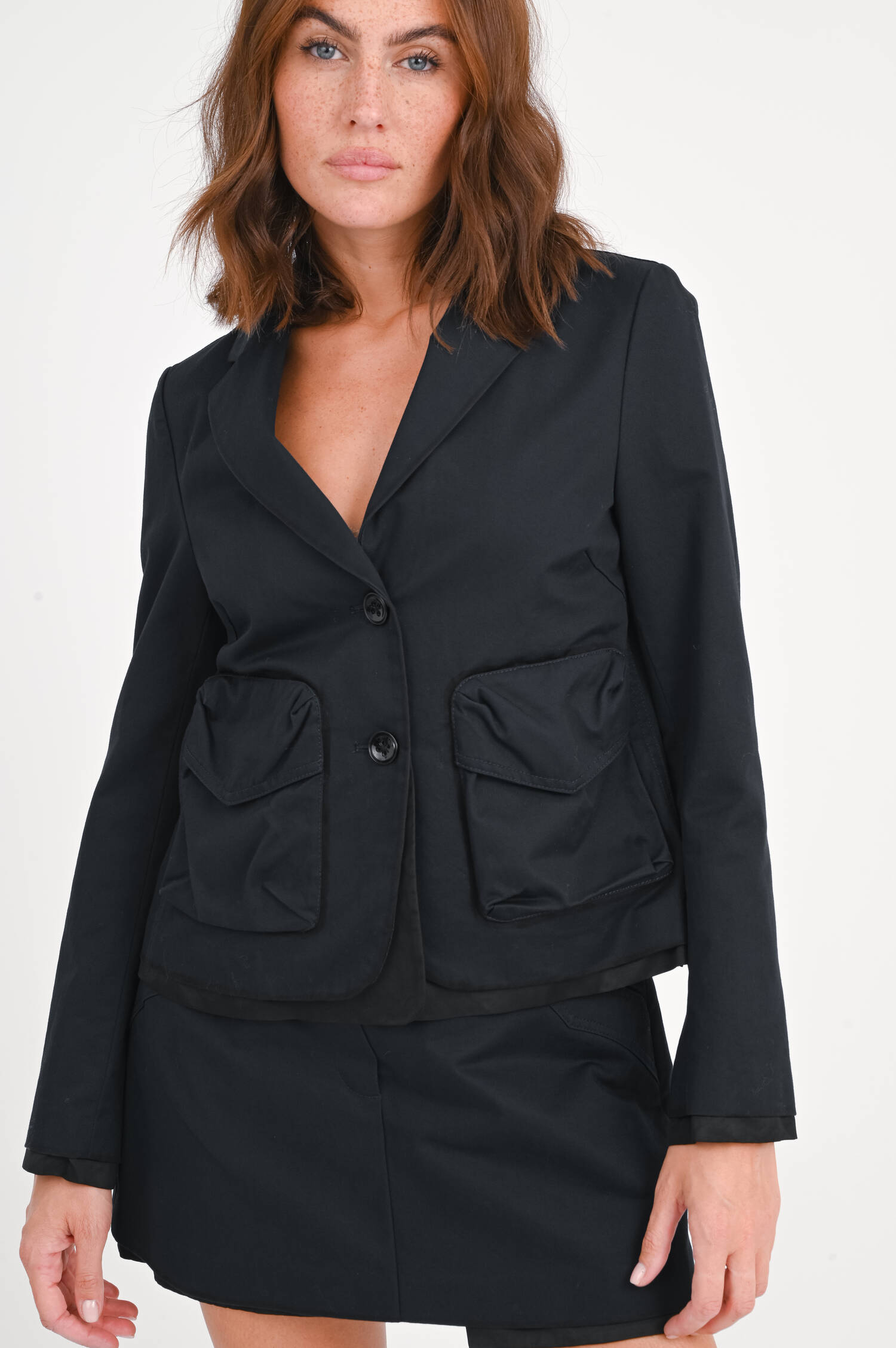 Blazer aus Baumwolle in Navy