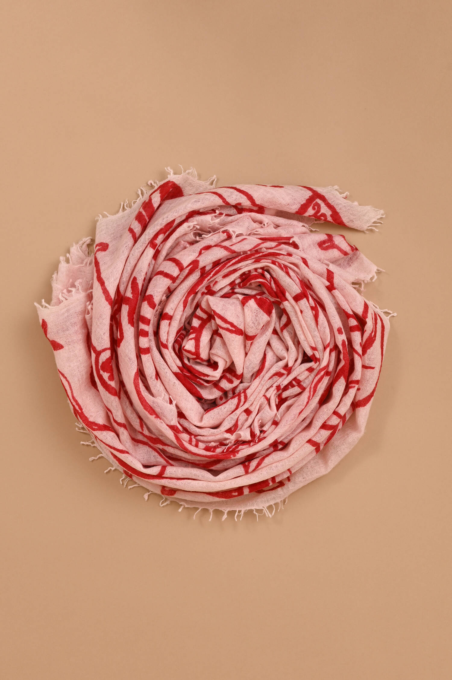 Tuch aus Cashmere "FINE" in Rot