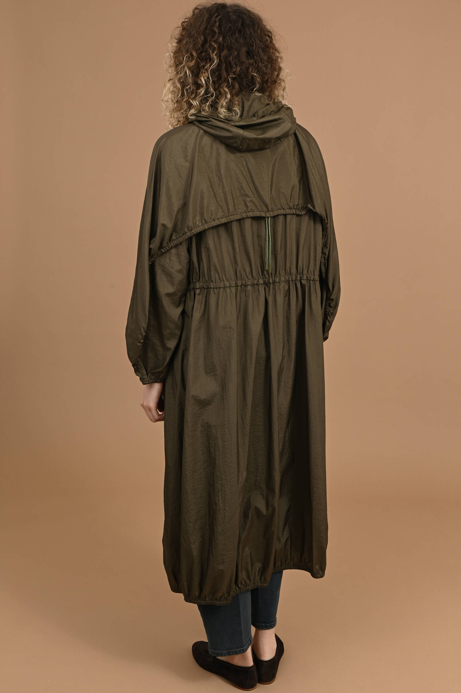 Parka Regenjacke in Verde-Militare-Grün