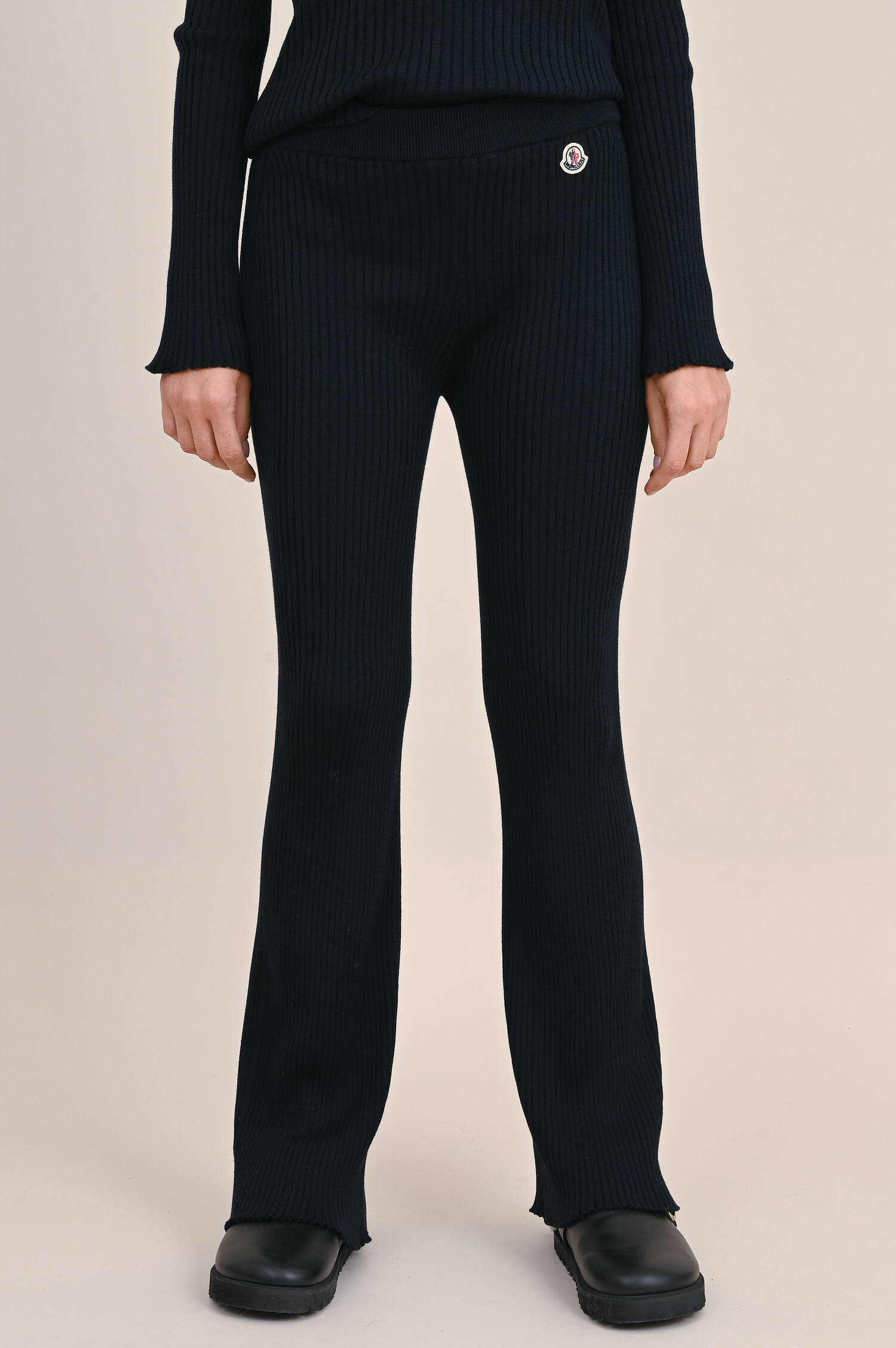 Wollmix Hose in Schwarz