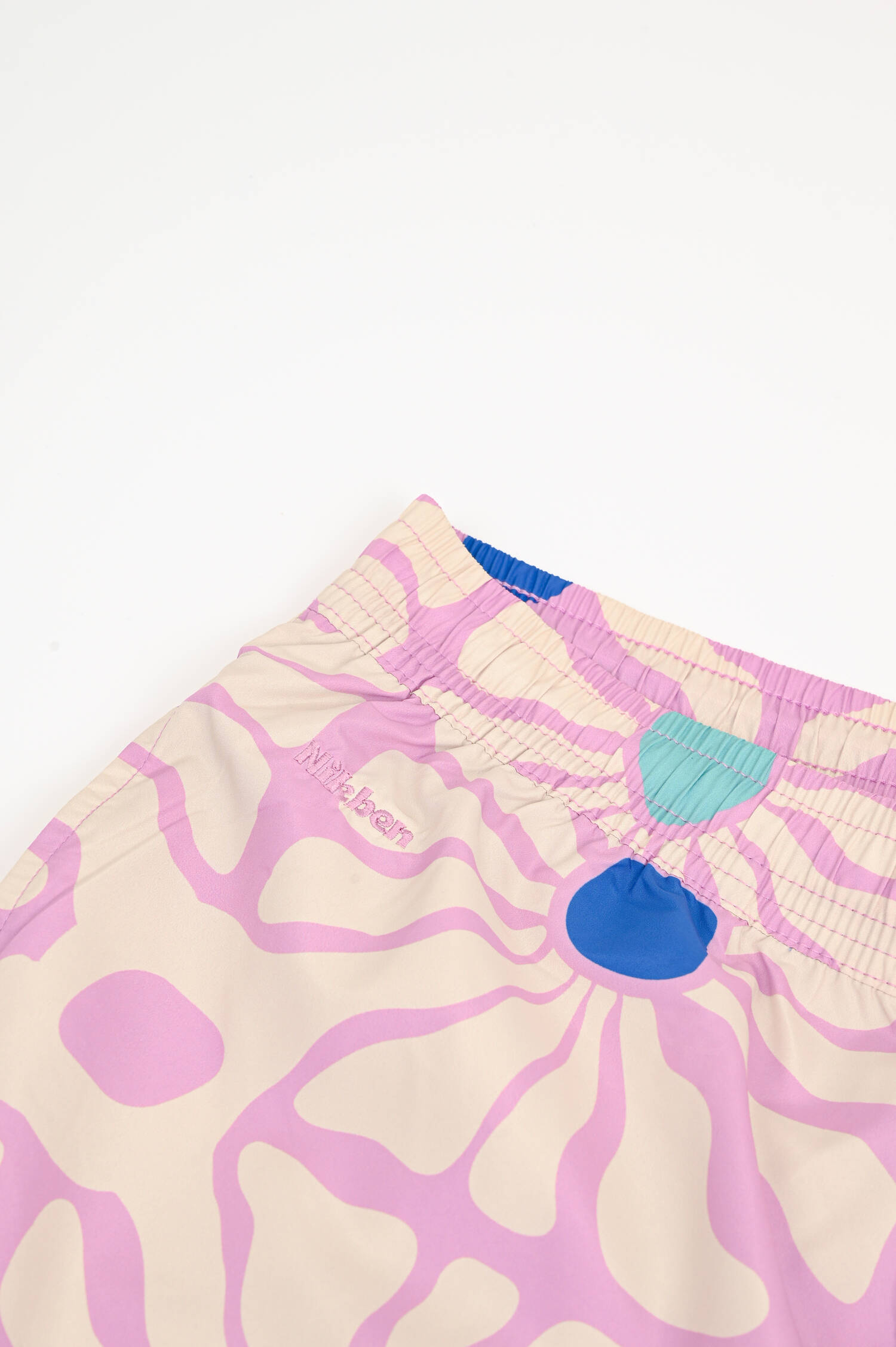 Badehose mit Seventies-Print in Multicolor