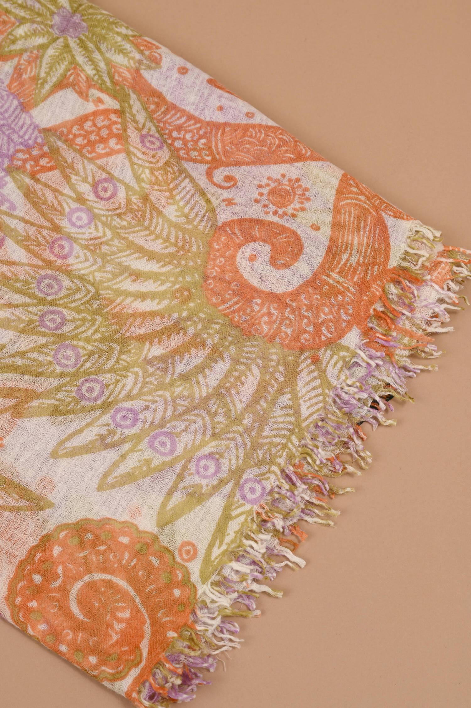 Wollschal INKE in Papaya