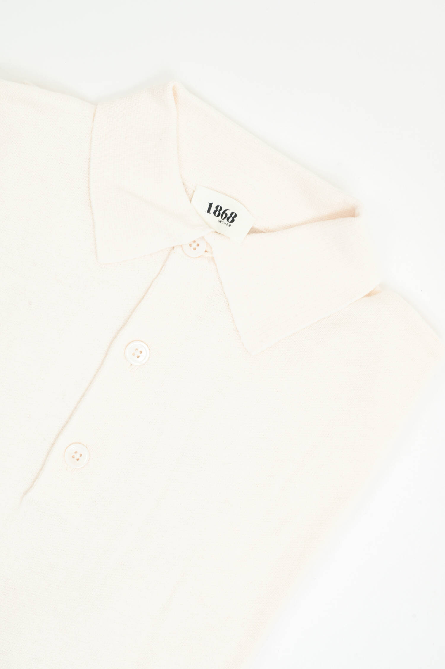 Poloshirt aus Baumwoll-Mix in Creme