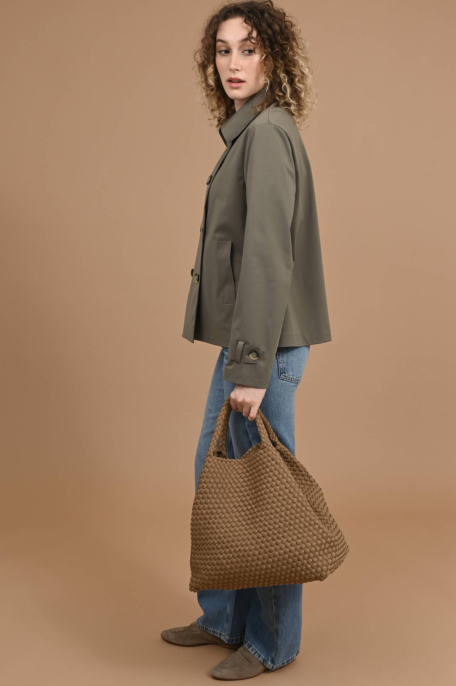 Neopren Shopper in Braun