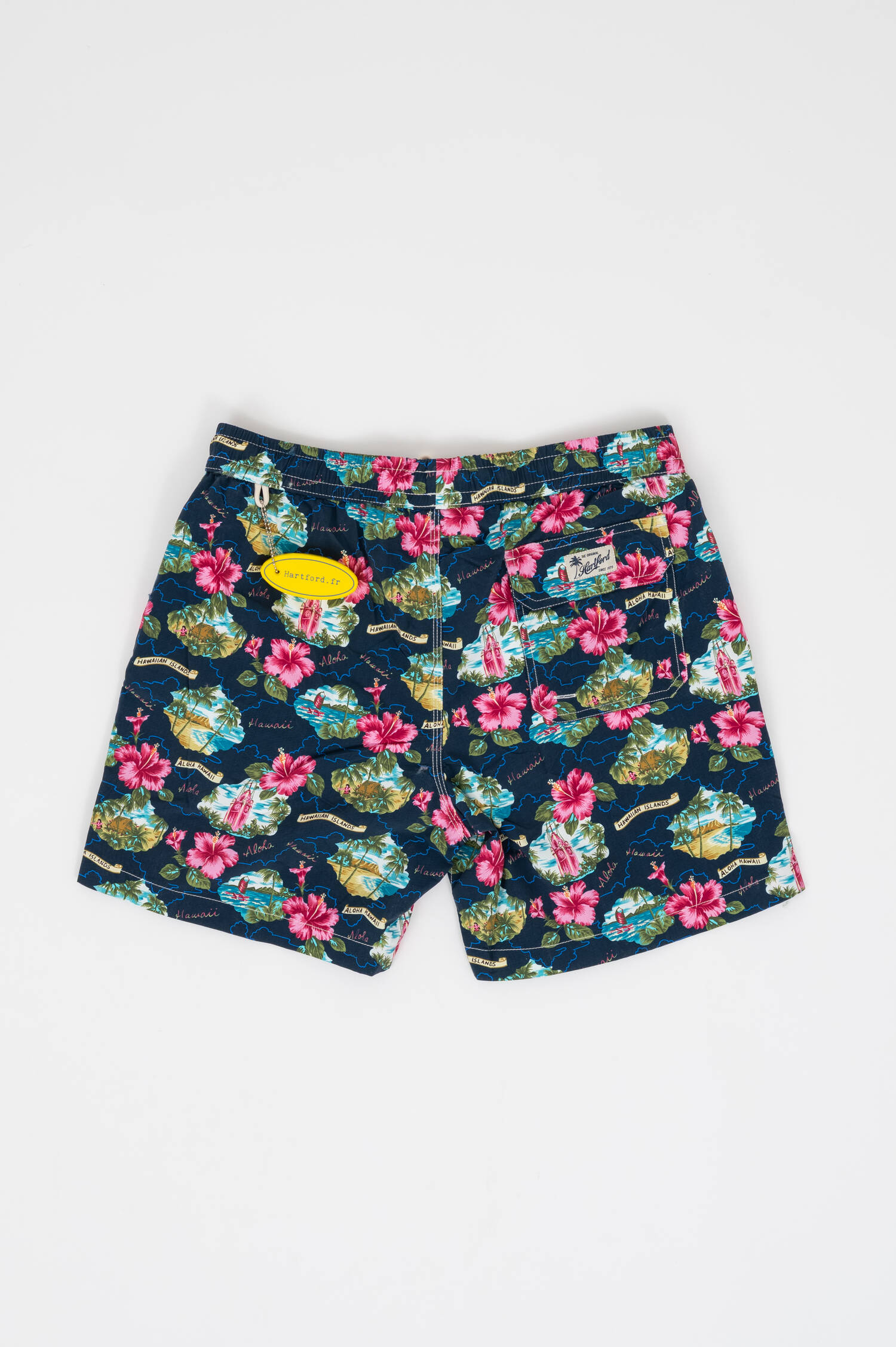 Badehose mit Print in Dunkelblau