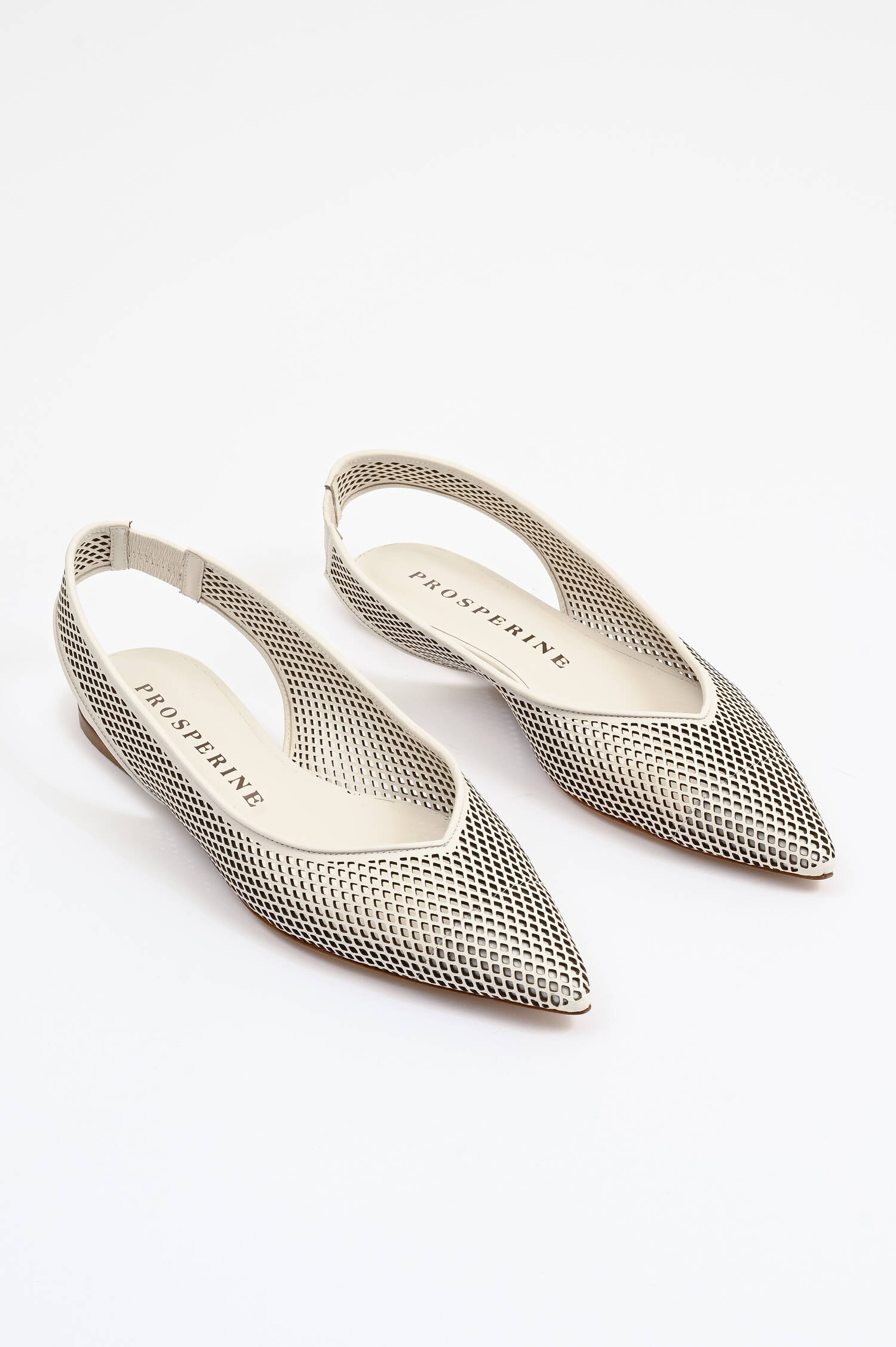 Sling Back Flats in Creme