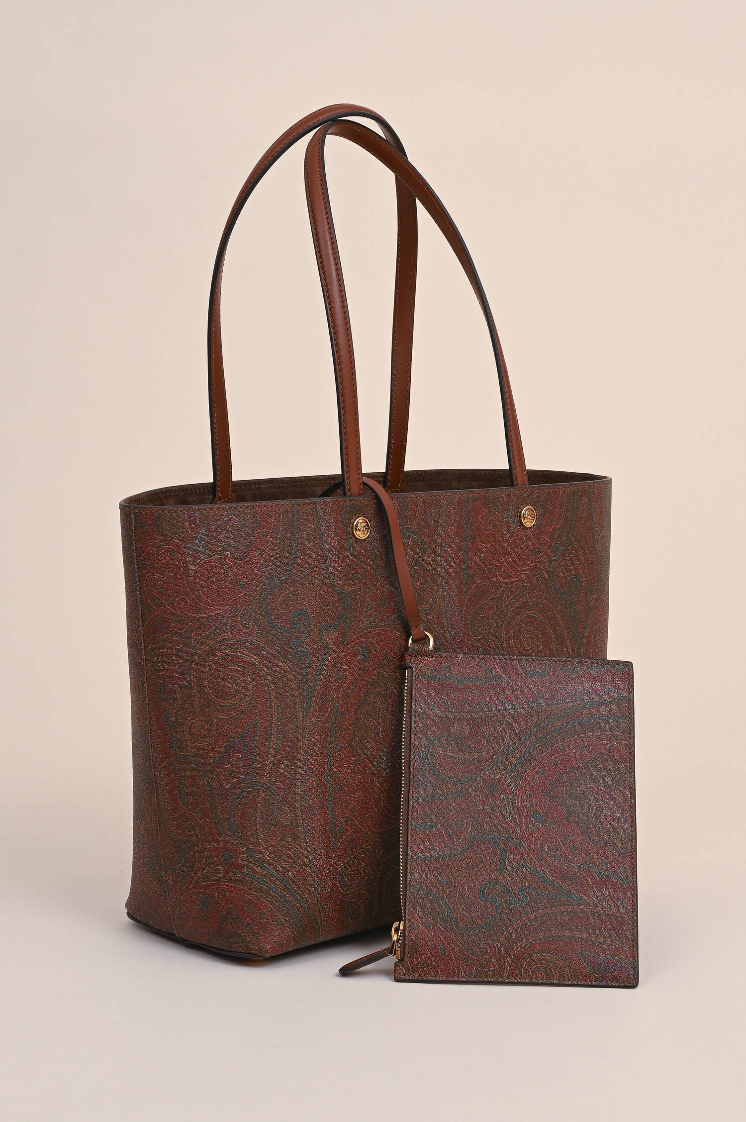 Shopper mit Allover Paisley Print in Braun