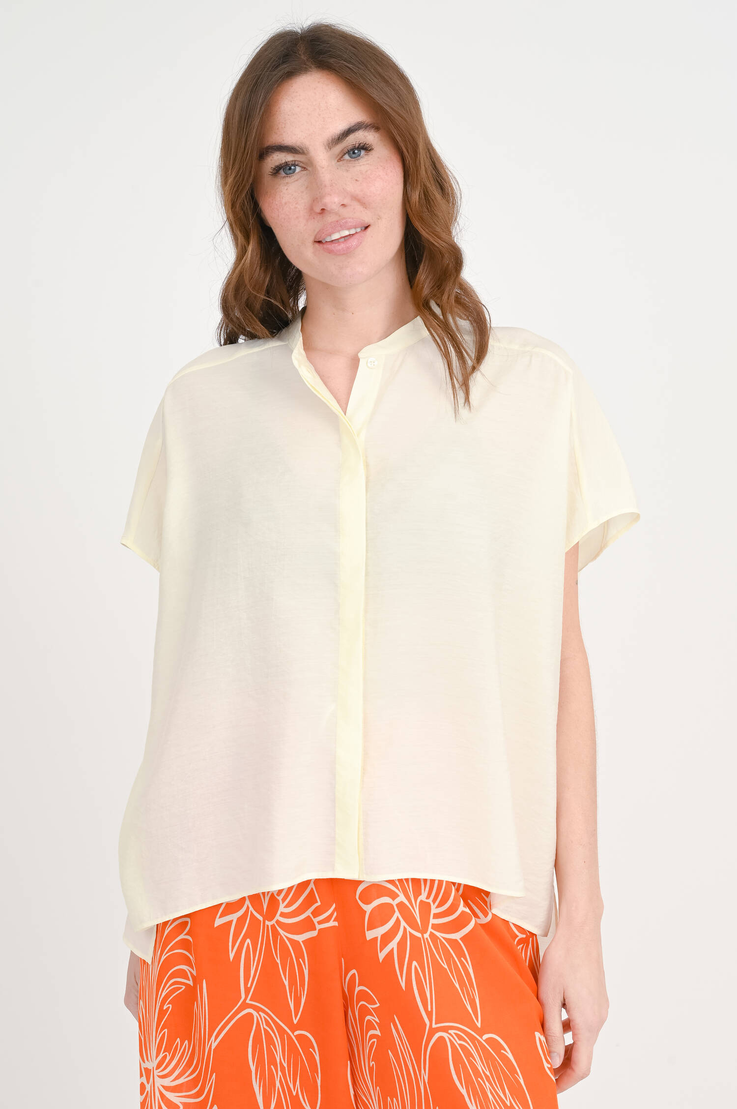 Bluse FLORA aus Tencel in Vanille