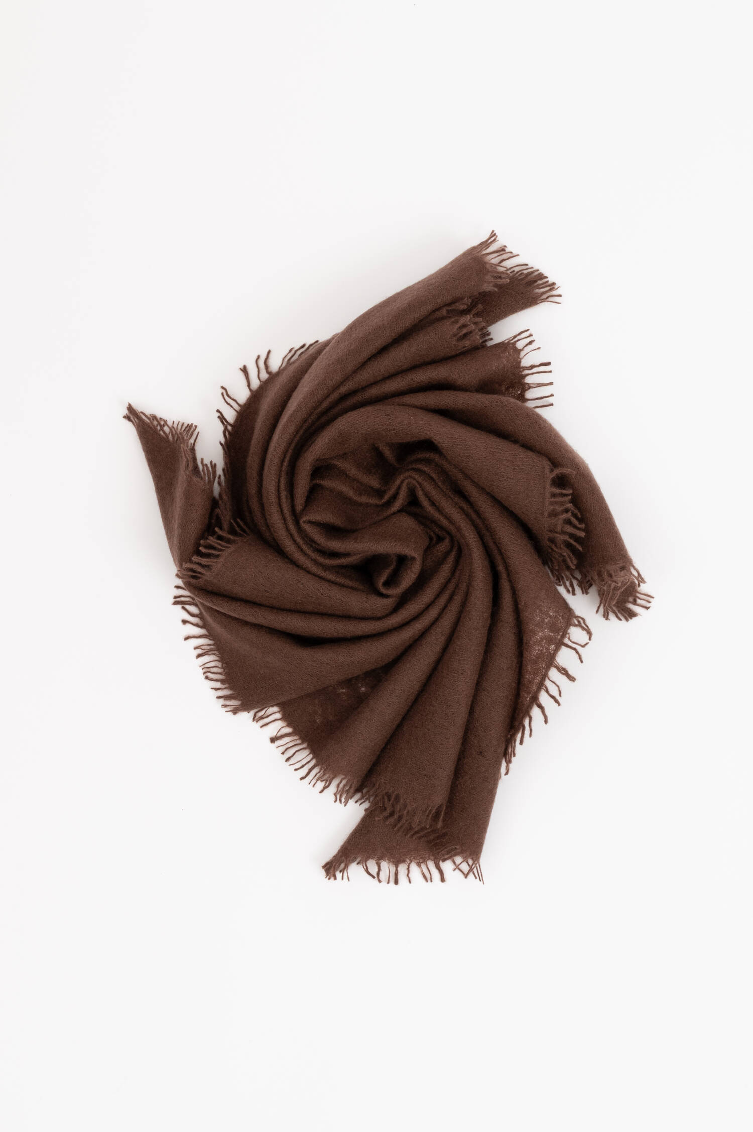 Doppelfädiger Cashmere Schal in Braun