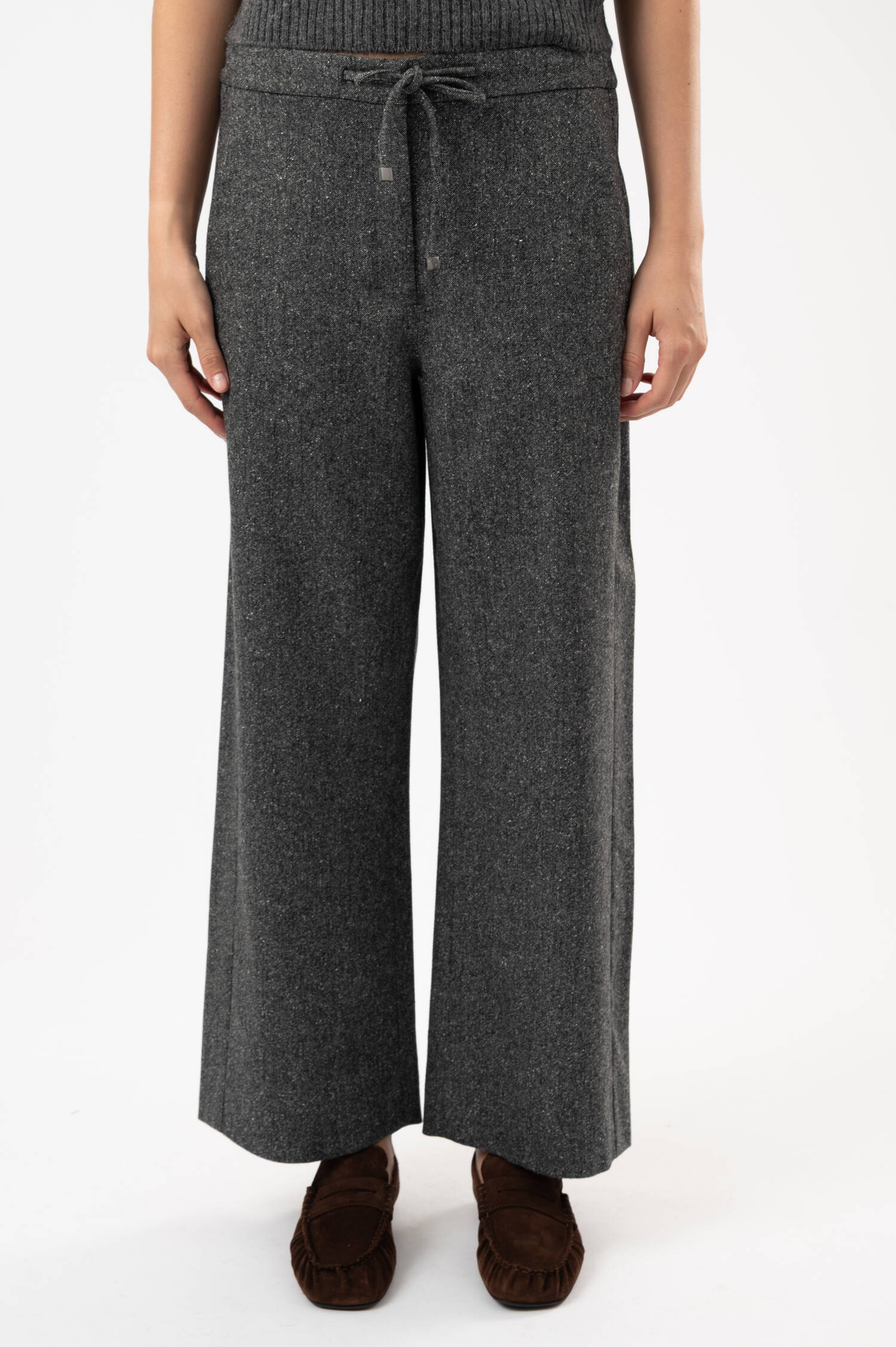 Woll-Mix Hose in Schwarz