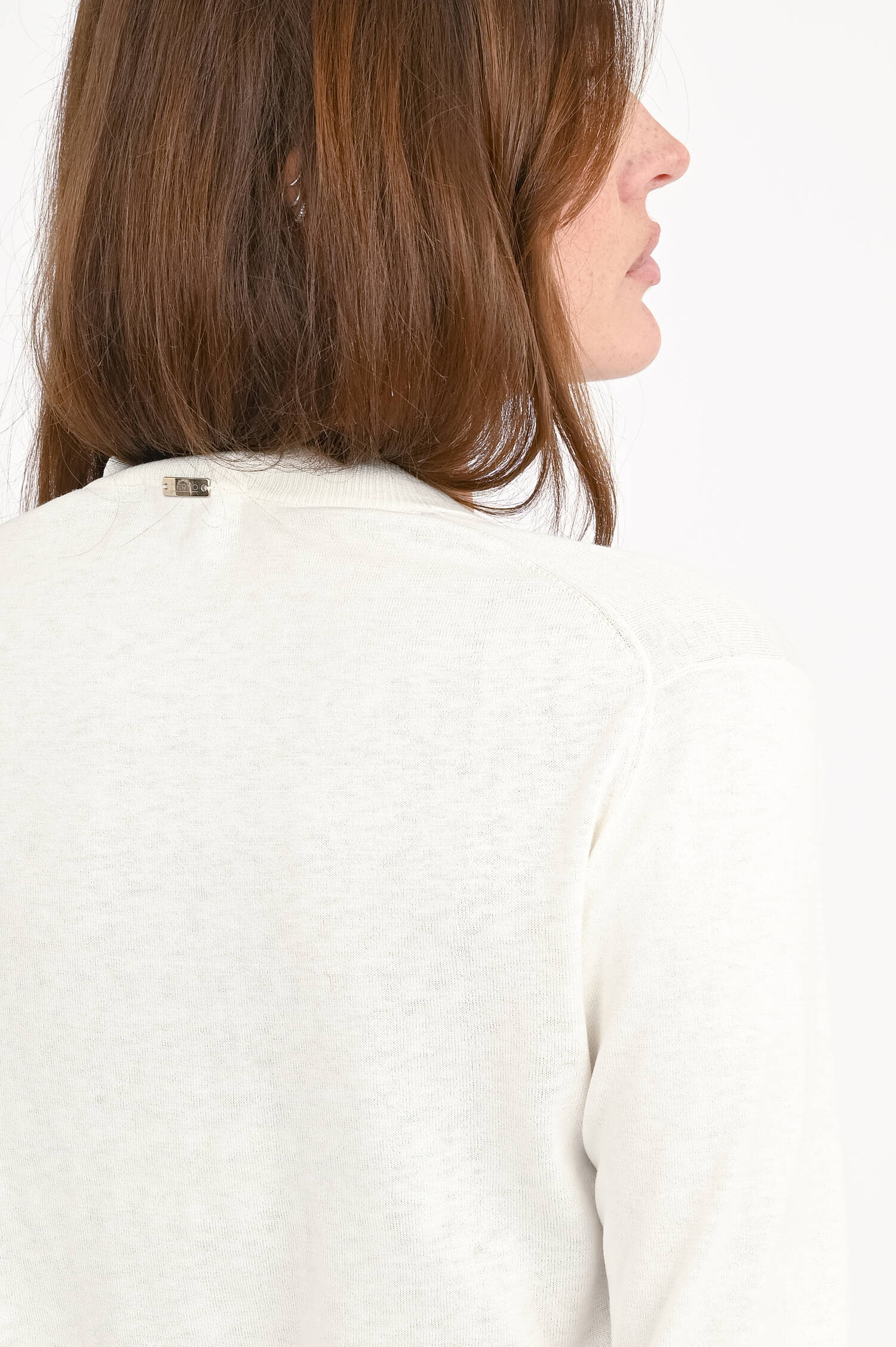 Cardigan aus Baumwoll-Seide-Mix in Panna