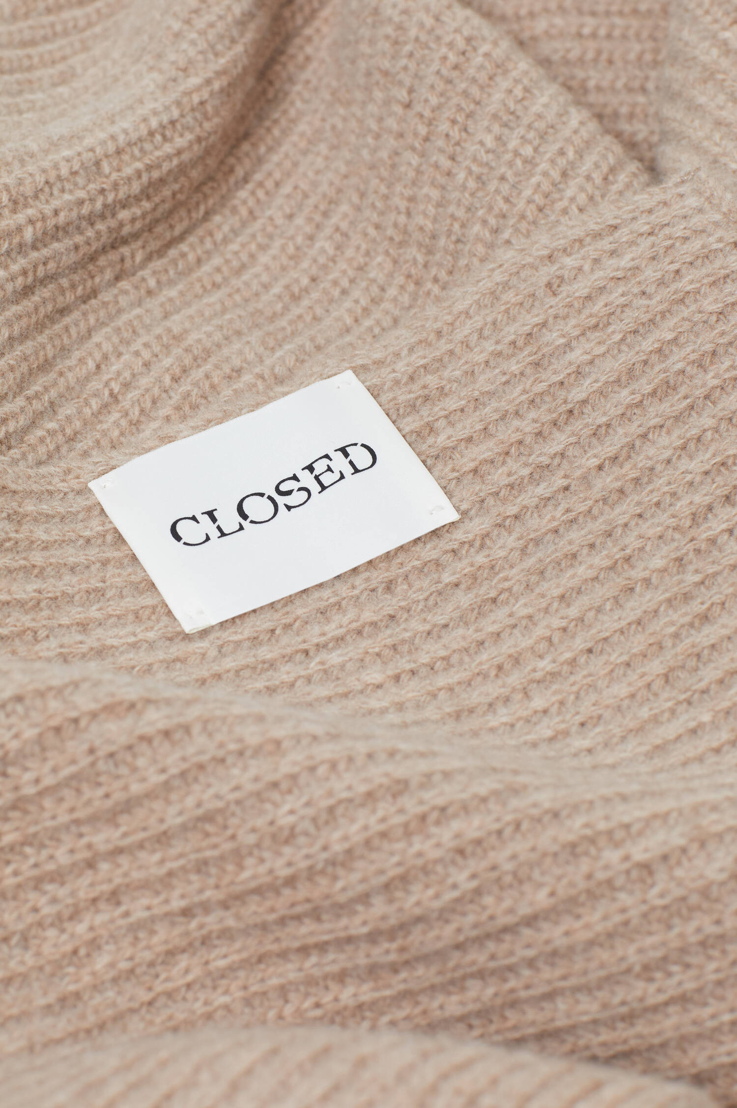 Schal aus Wolle in Beige