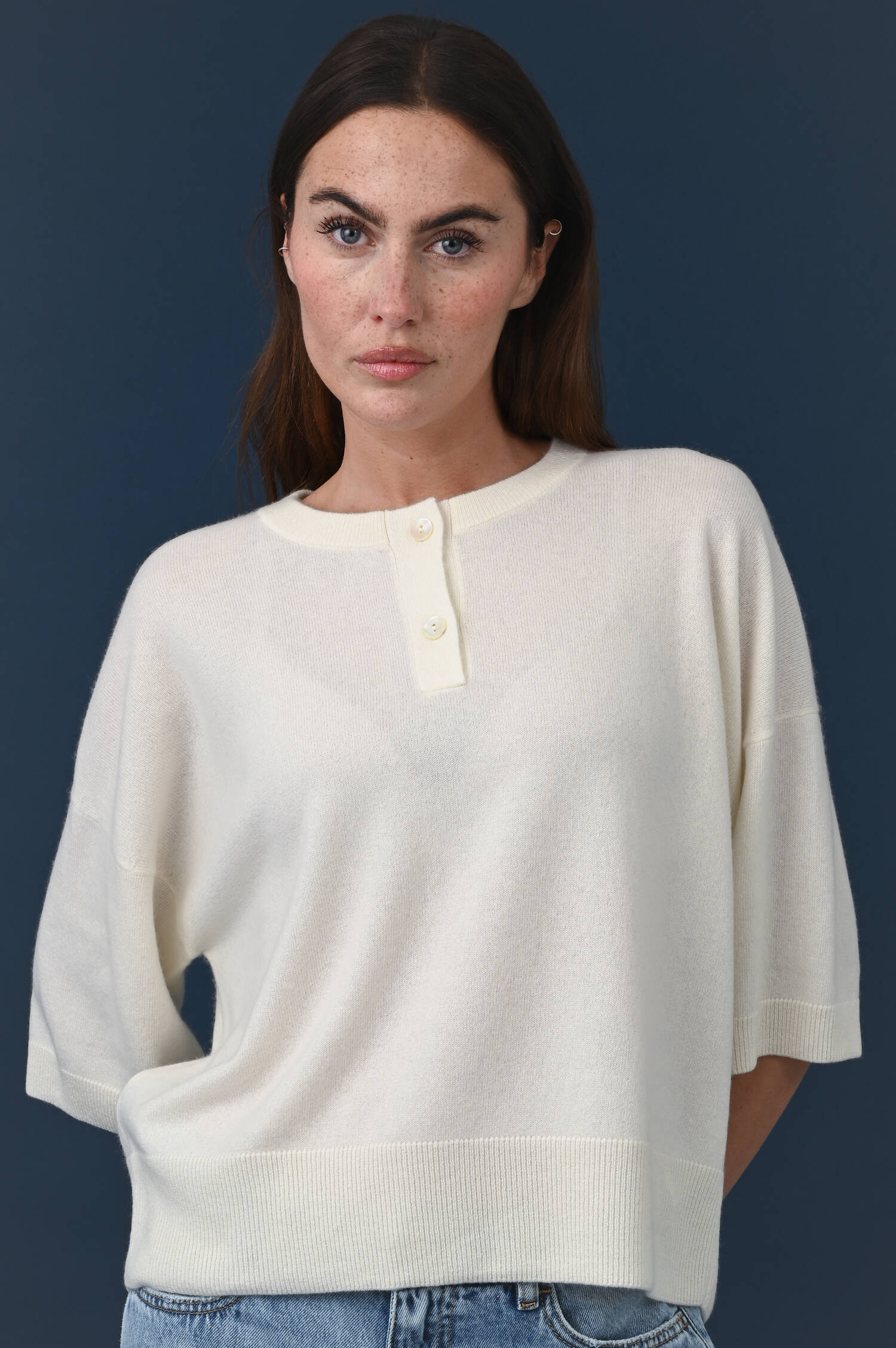 Cashmere Pullover in Naturbeige
