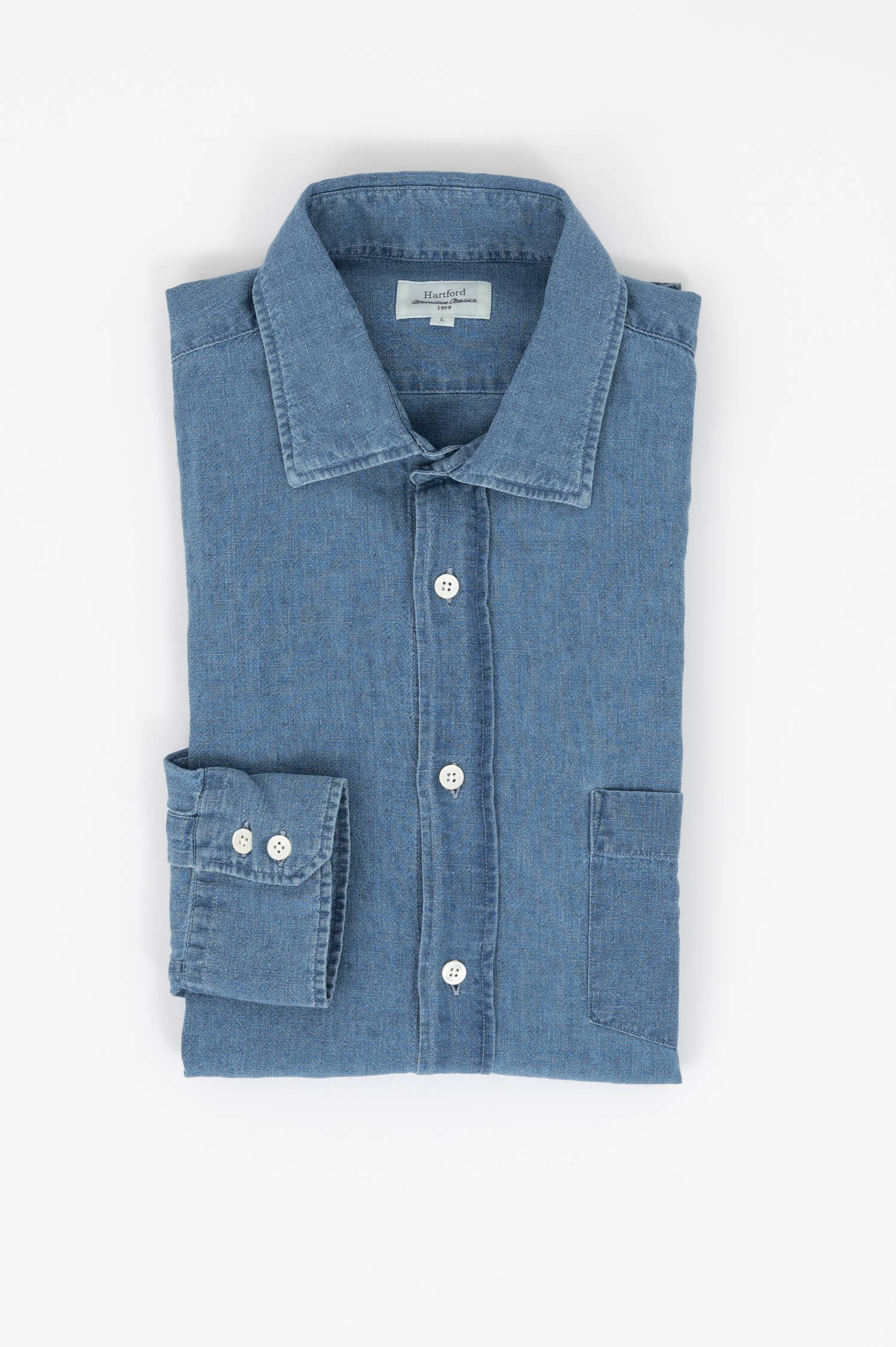 Jeanshemd PAUL in Mittelblau