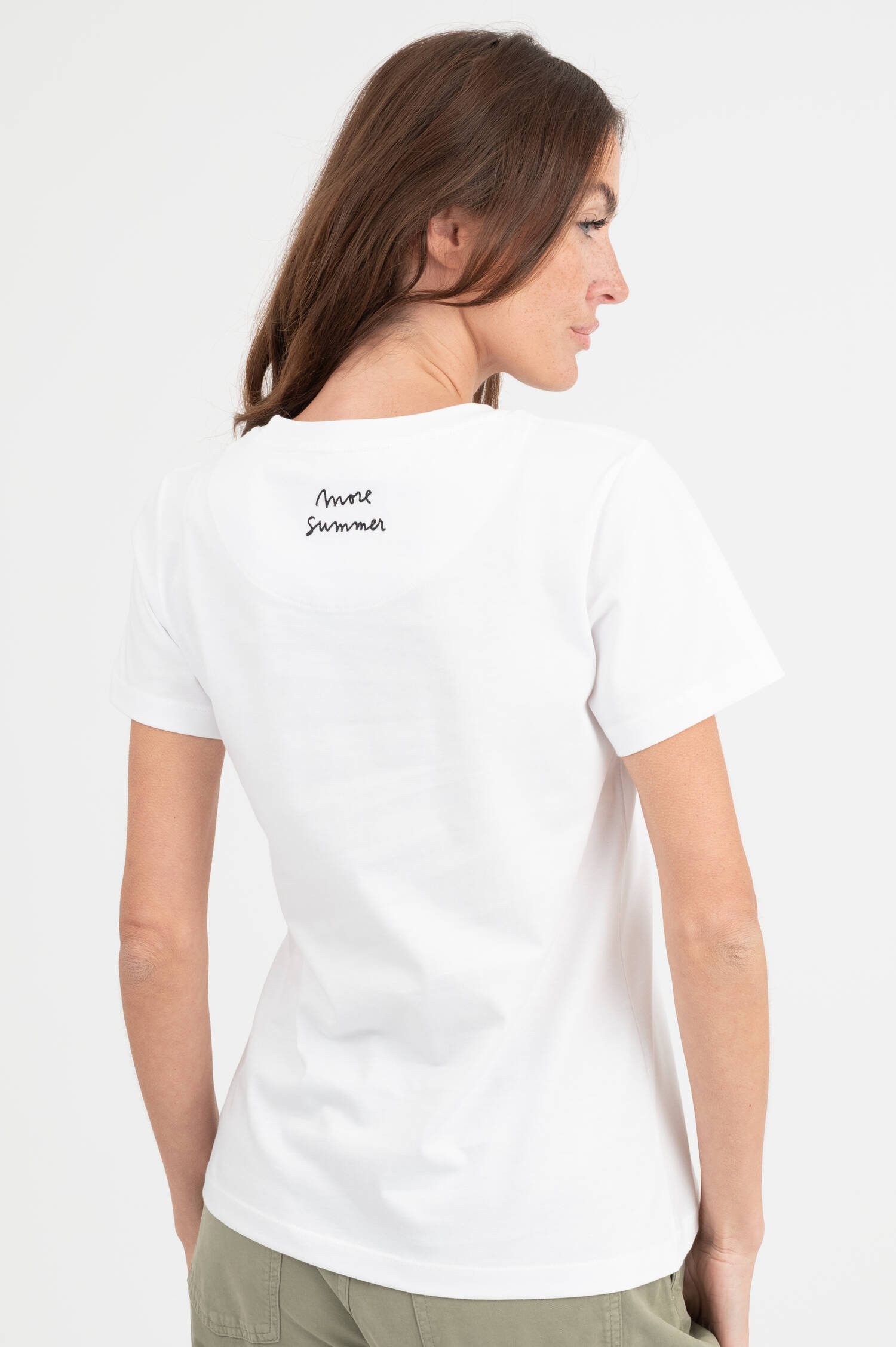 T-Shirt mit Beach-Day Illustration in Weiß T-Shirt mit Beach-Day Illustration in Weiß