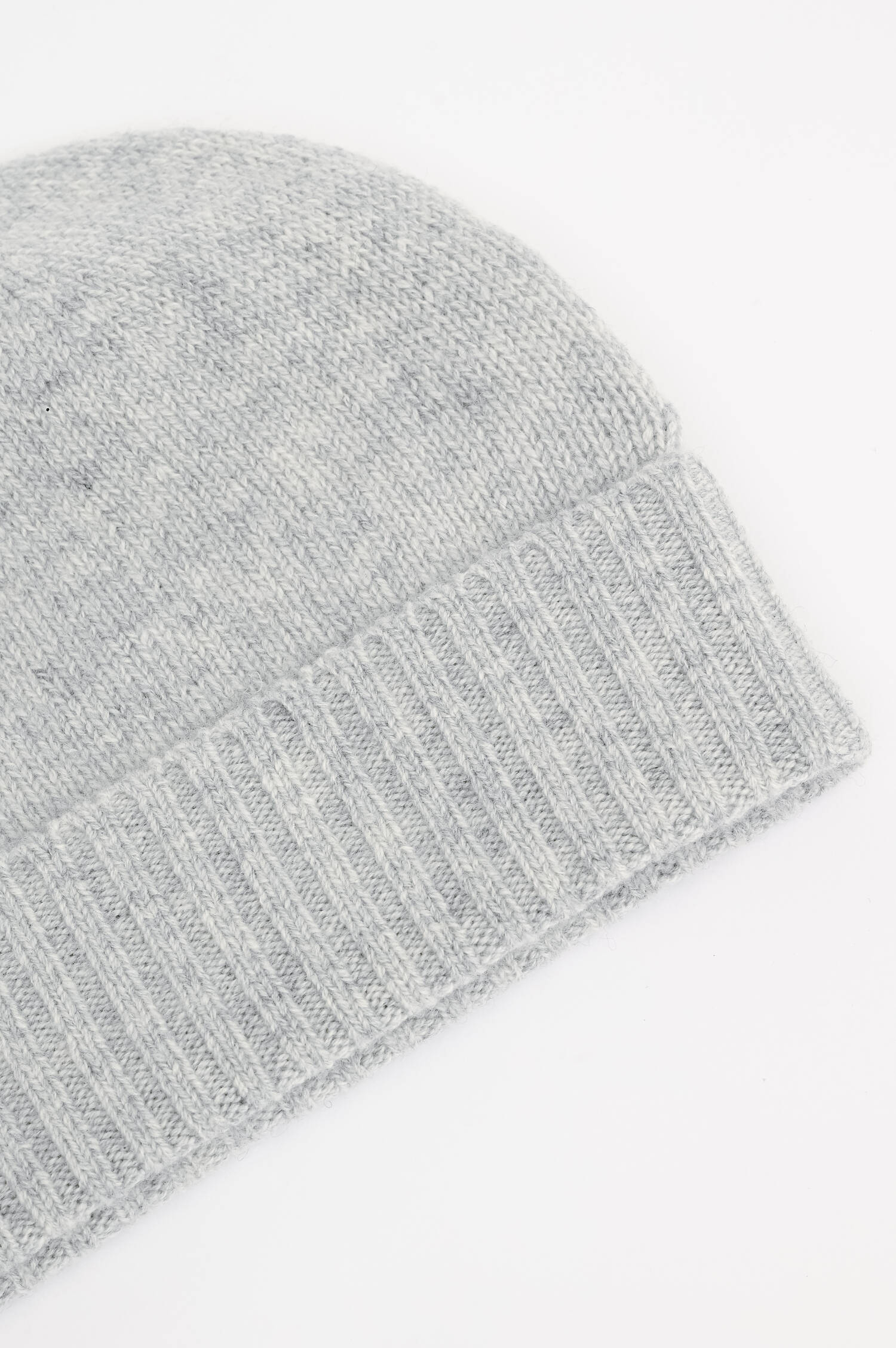 Cashmere-Mütze in Hellgrau