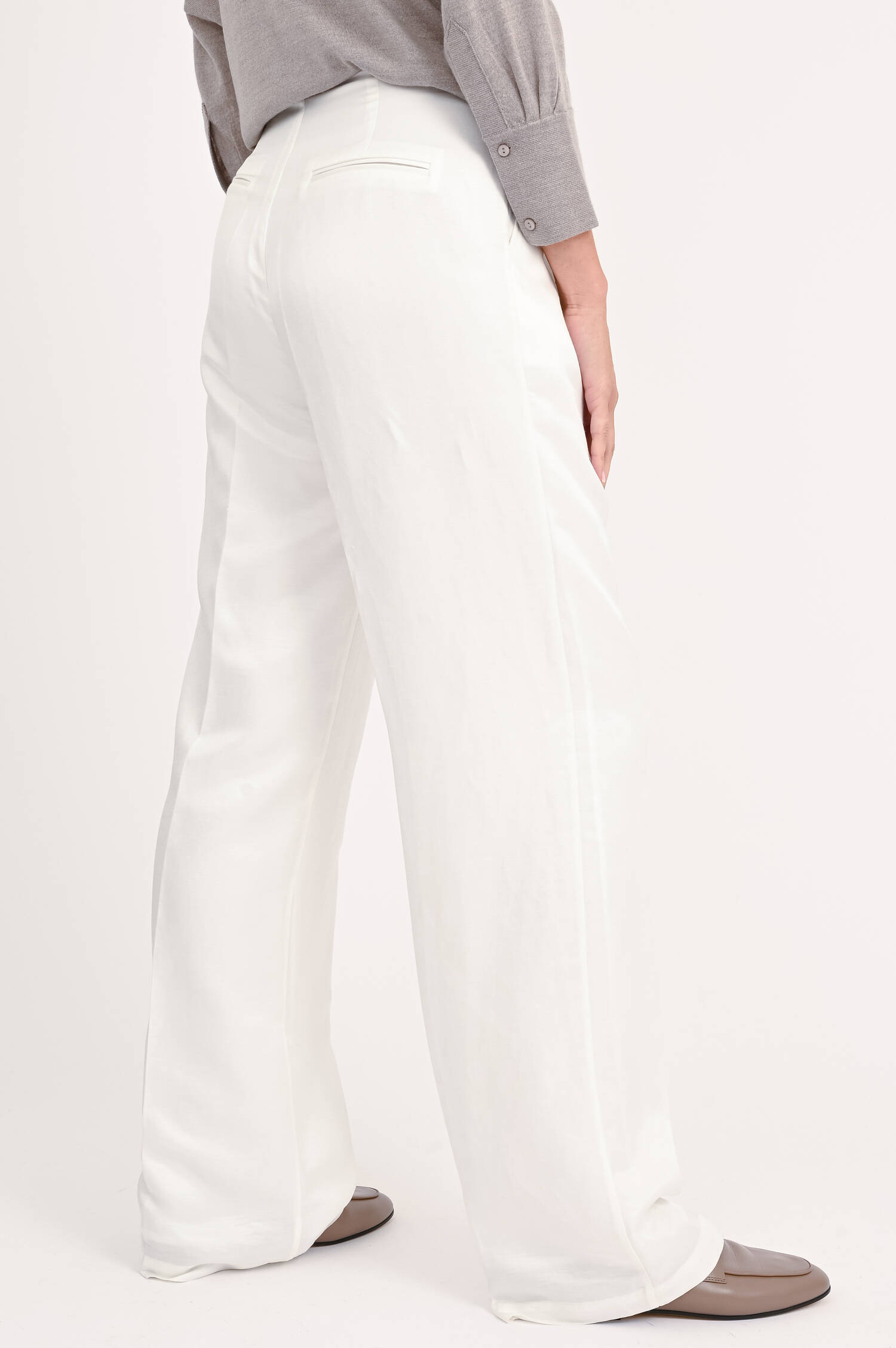 Hose CARRIE aus Leinenmix in Weiß