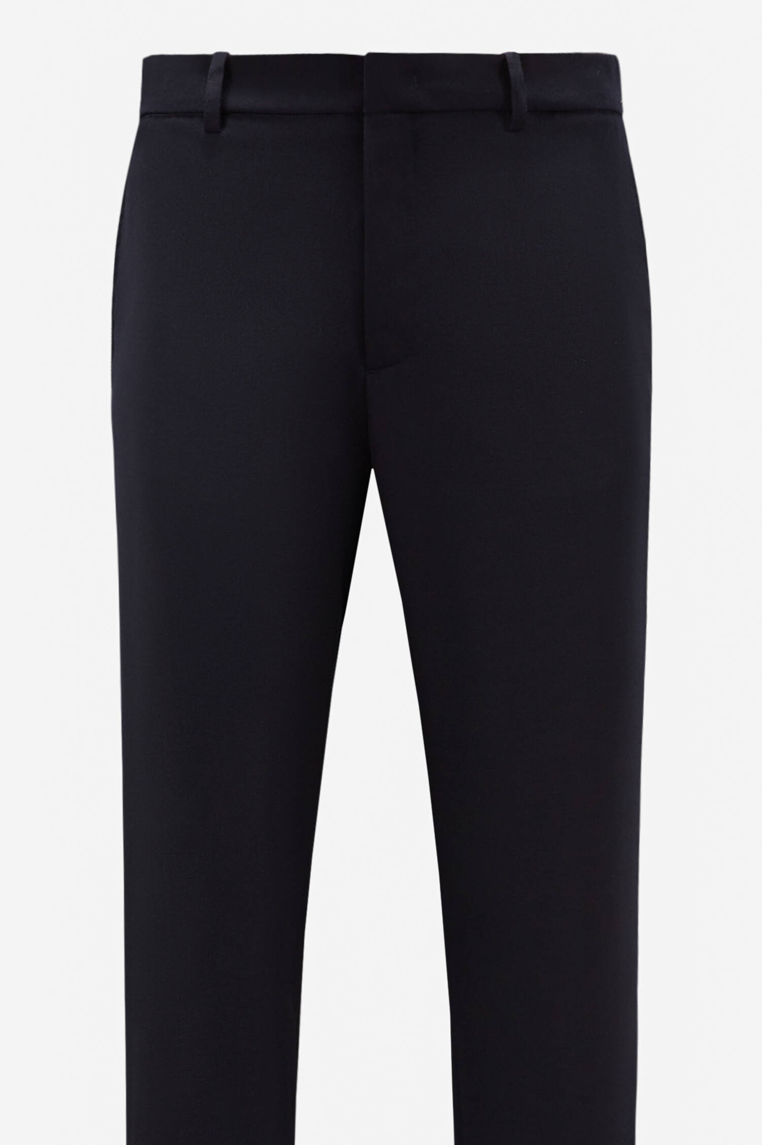 Hose aus Schurwolle in Navy