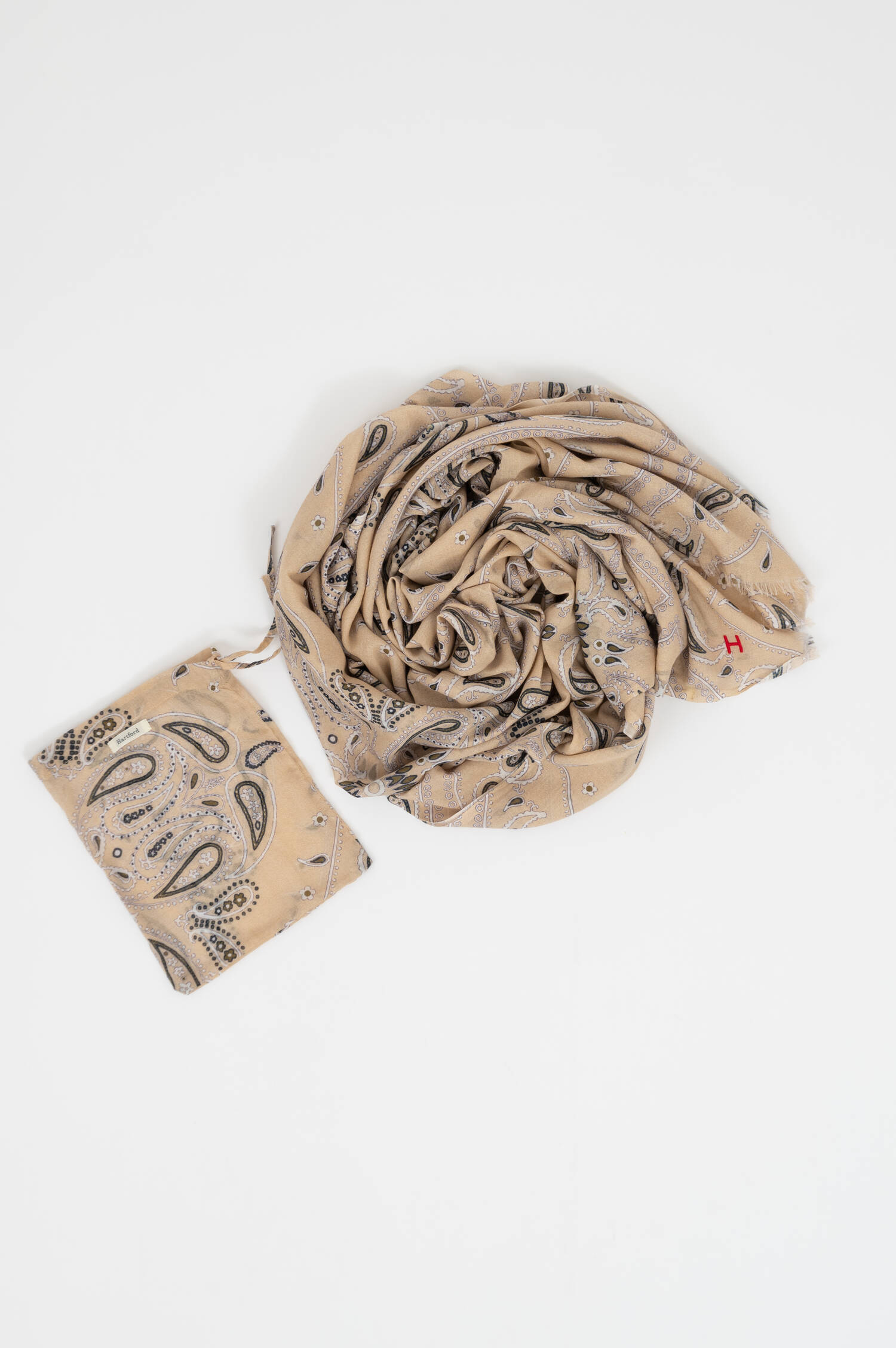 Gemustertes Tuch SARONG BANDANAS in Beige