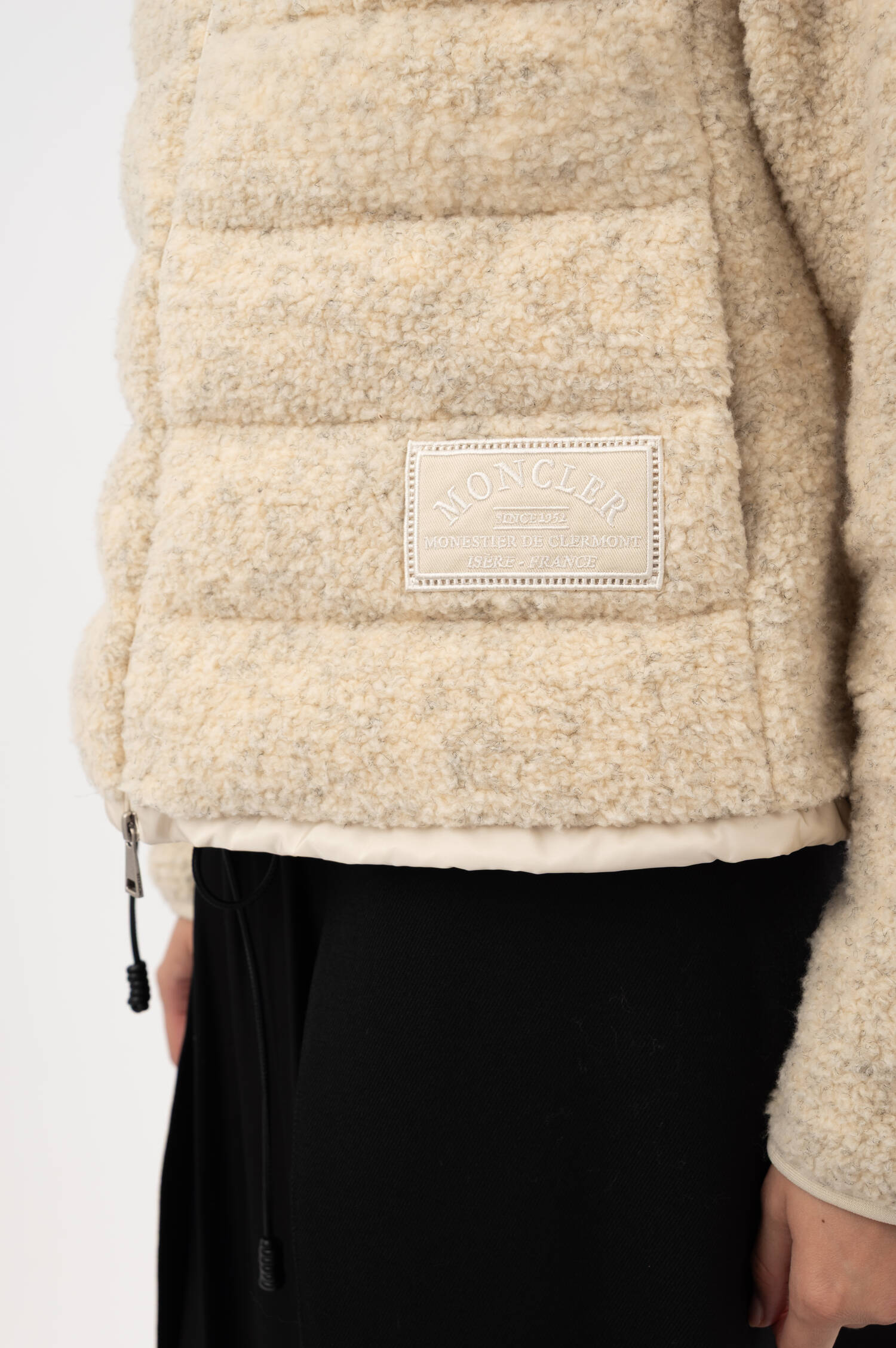 Gesteppte-Teddyjacke in Beige meliert Gesteppte-Teddyjacke in Beige meliert