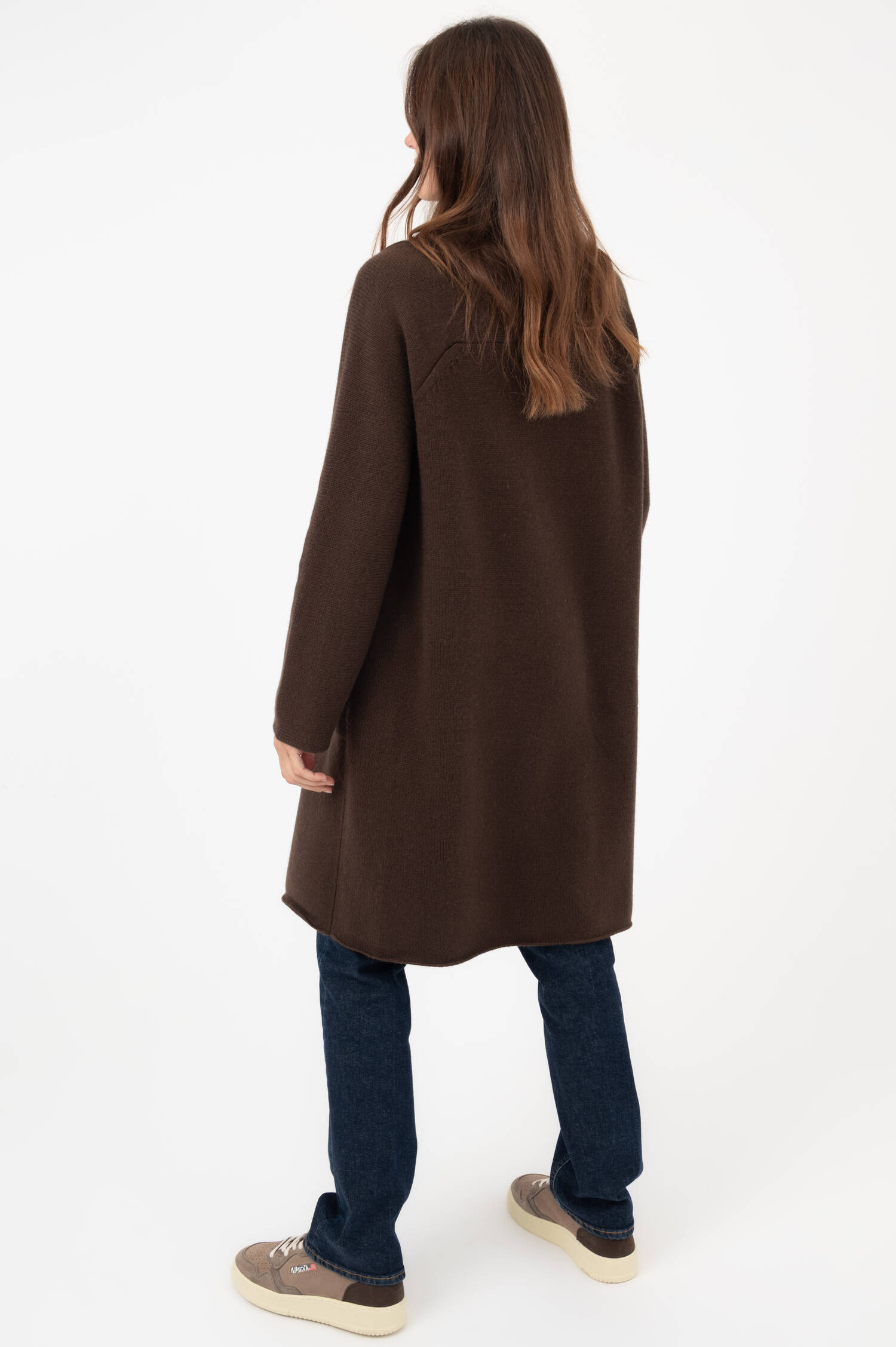 Strick-Cardigan mit Schalkragen in Braun Strick-Cardigan mit Schalkragen in Braun
