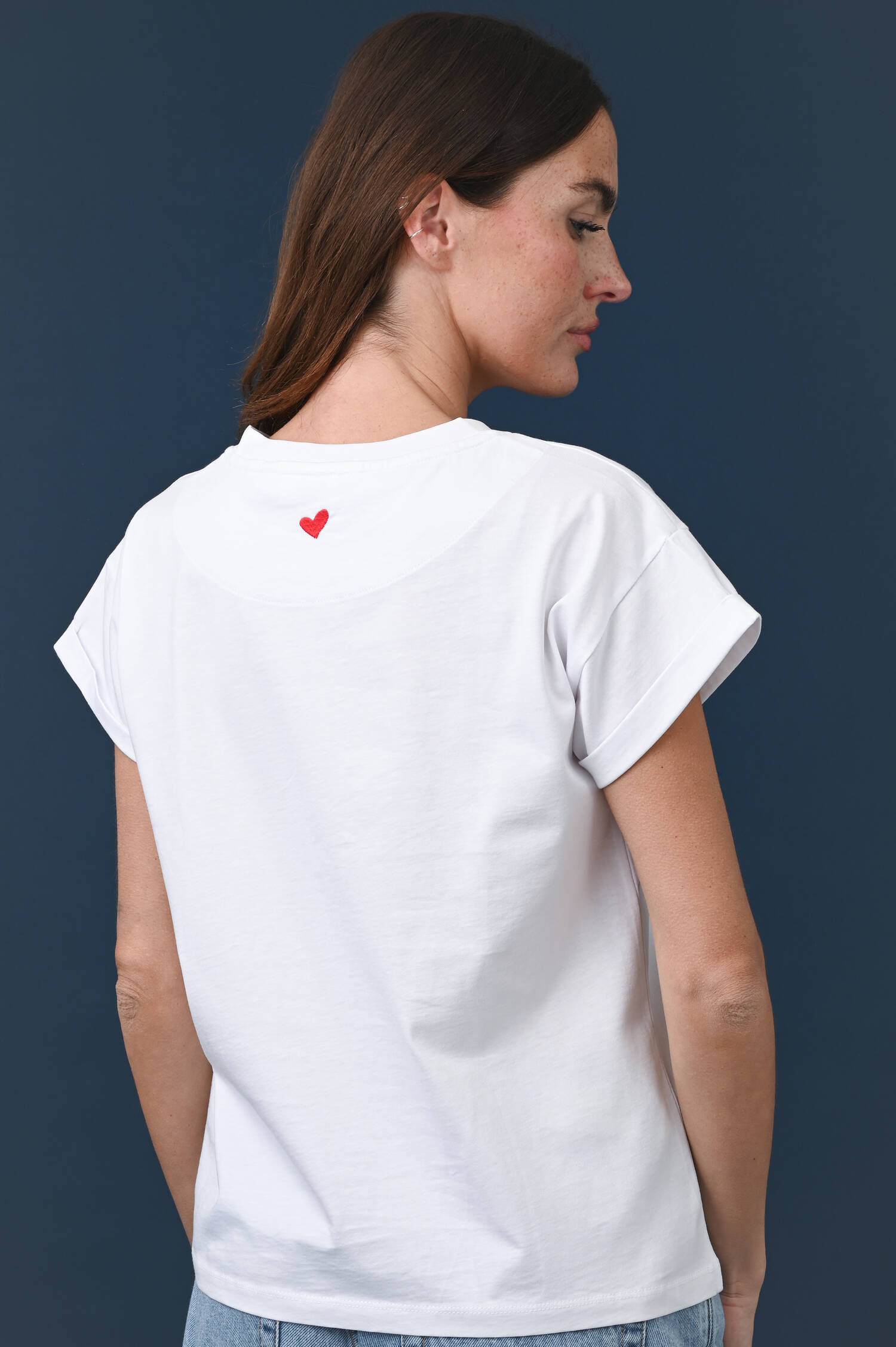 T-Shirt "Dackel Tio" in Weiß