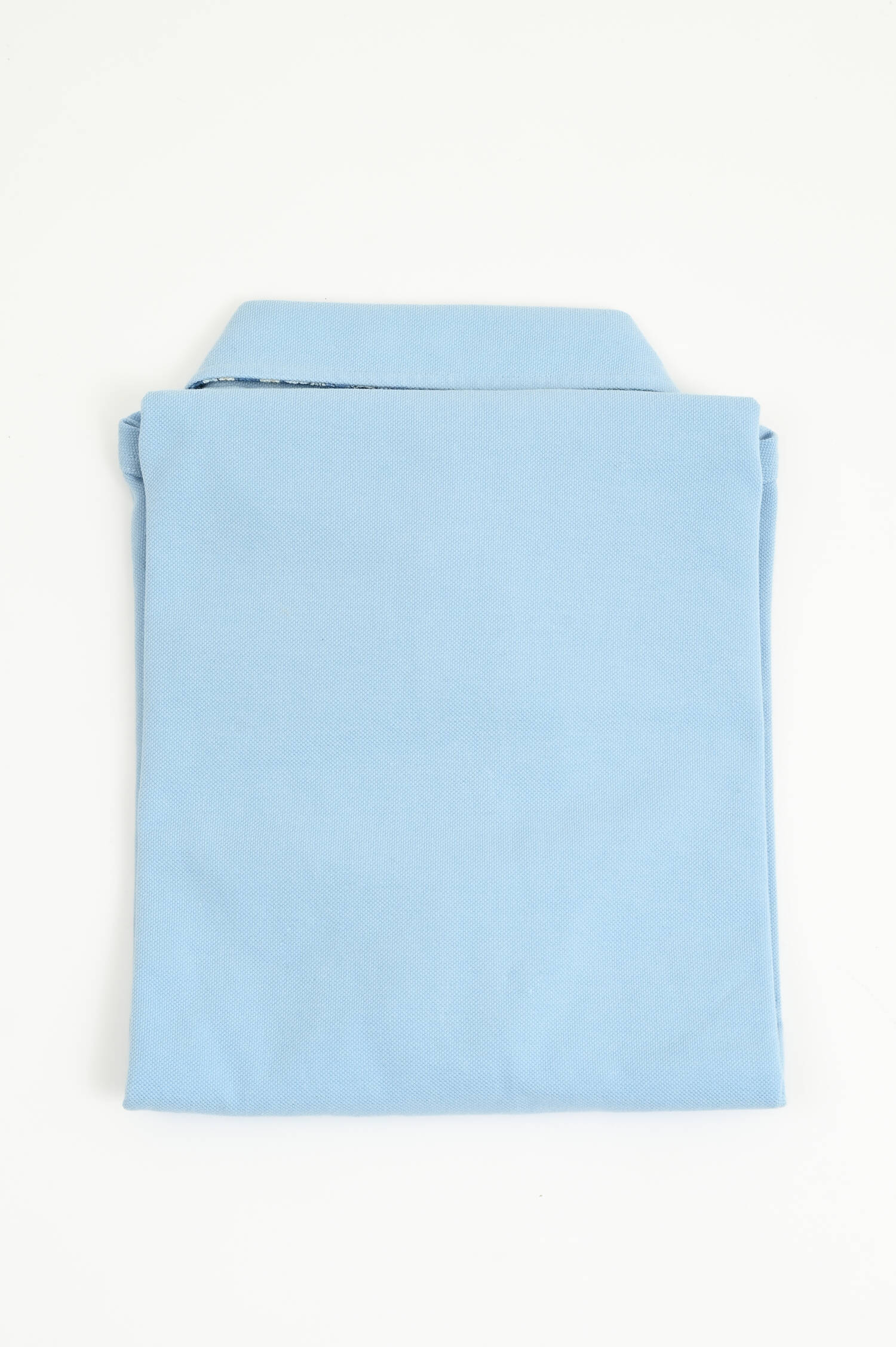  Kurzarm-Polo mit gemustertem Kragen in Hellblau