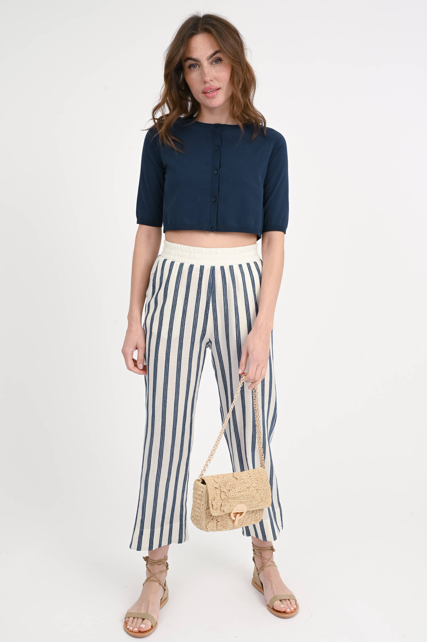 Cropped Cardigan PAM in Ultramarine