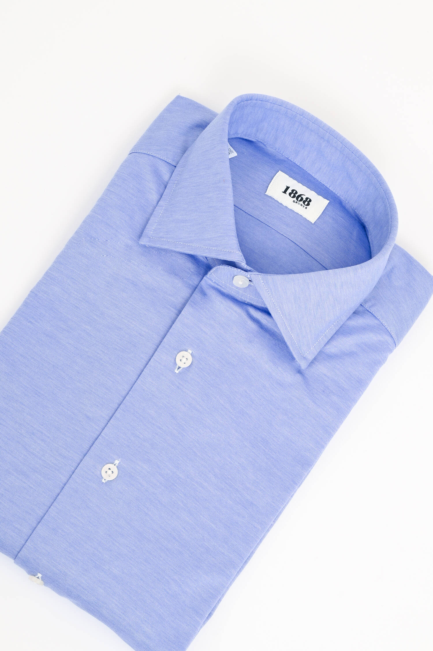 Hemd aus Baumwolle in Hellblau-Melange