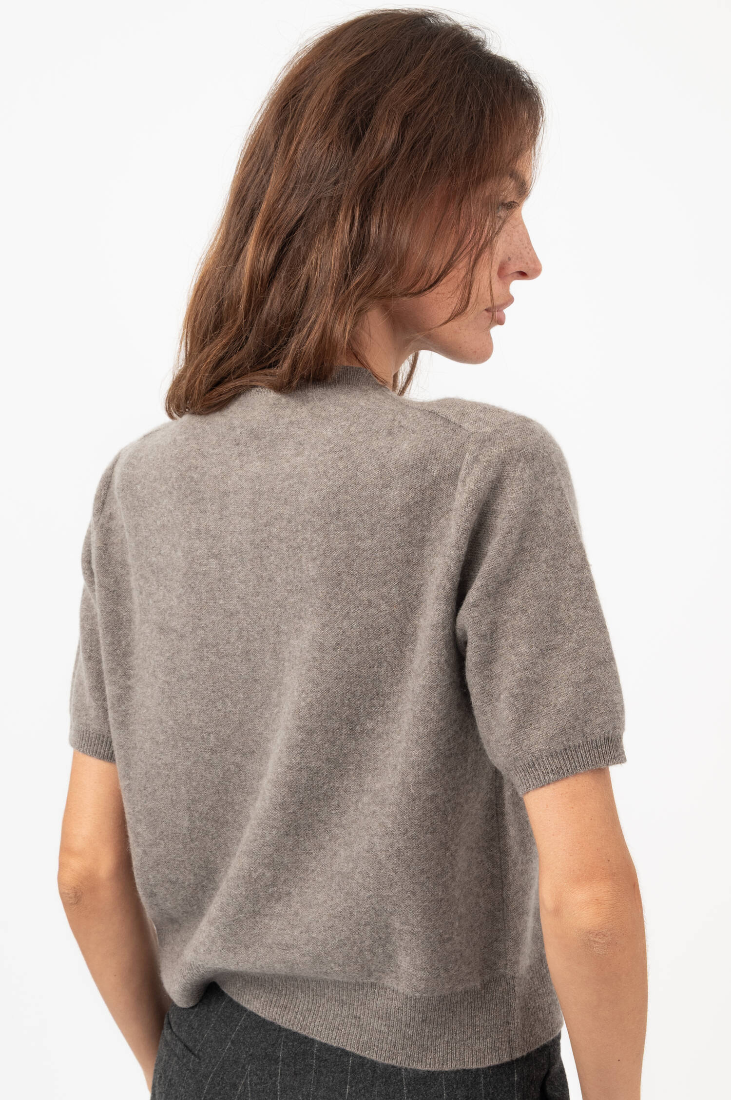 Cashmere-Cardigan in Taupe