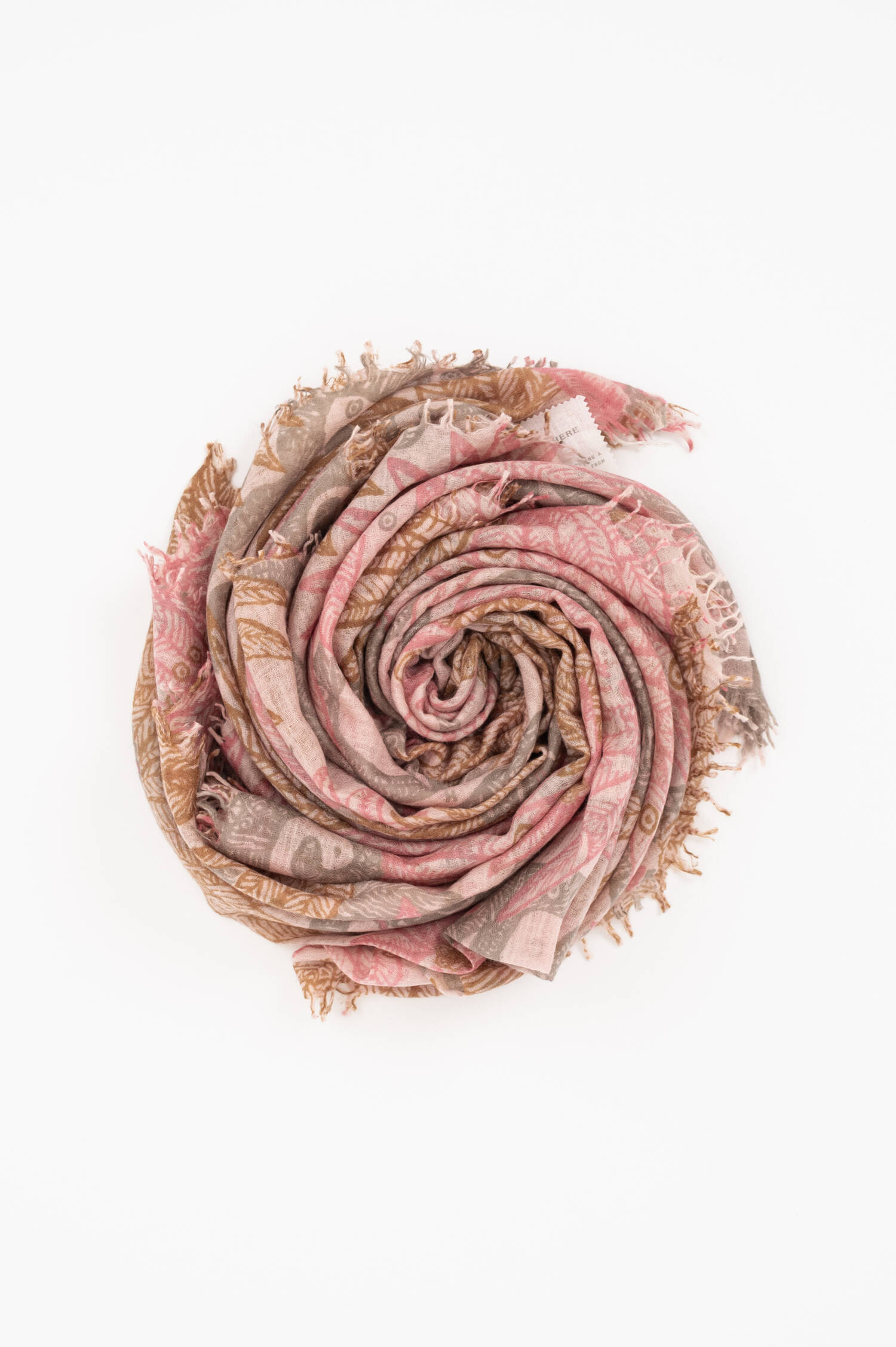 Woll-Schal INKE in Rosa/Braun Woll-Schal INKE in Rosa/Braun