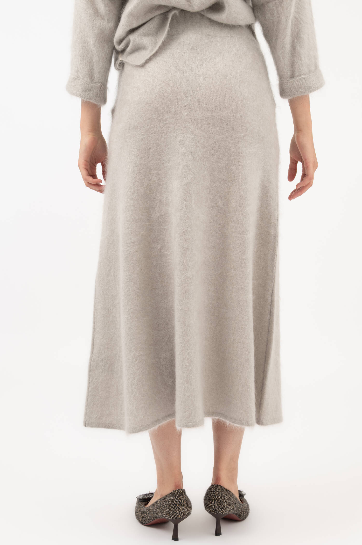 Cashmere Maxi-Rock in Grau Cashmere Maxi-Rock in Grau