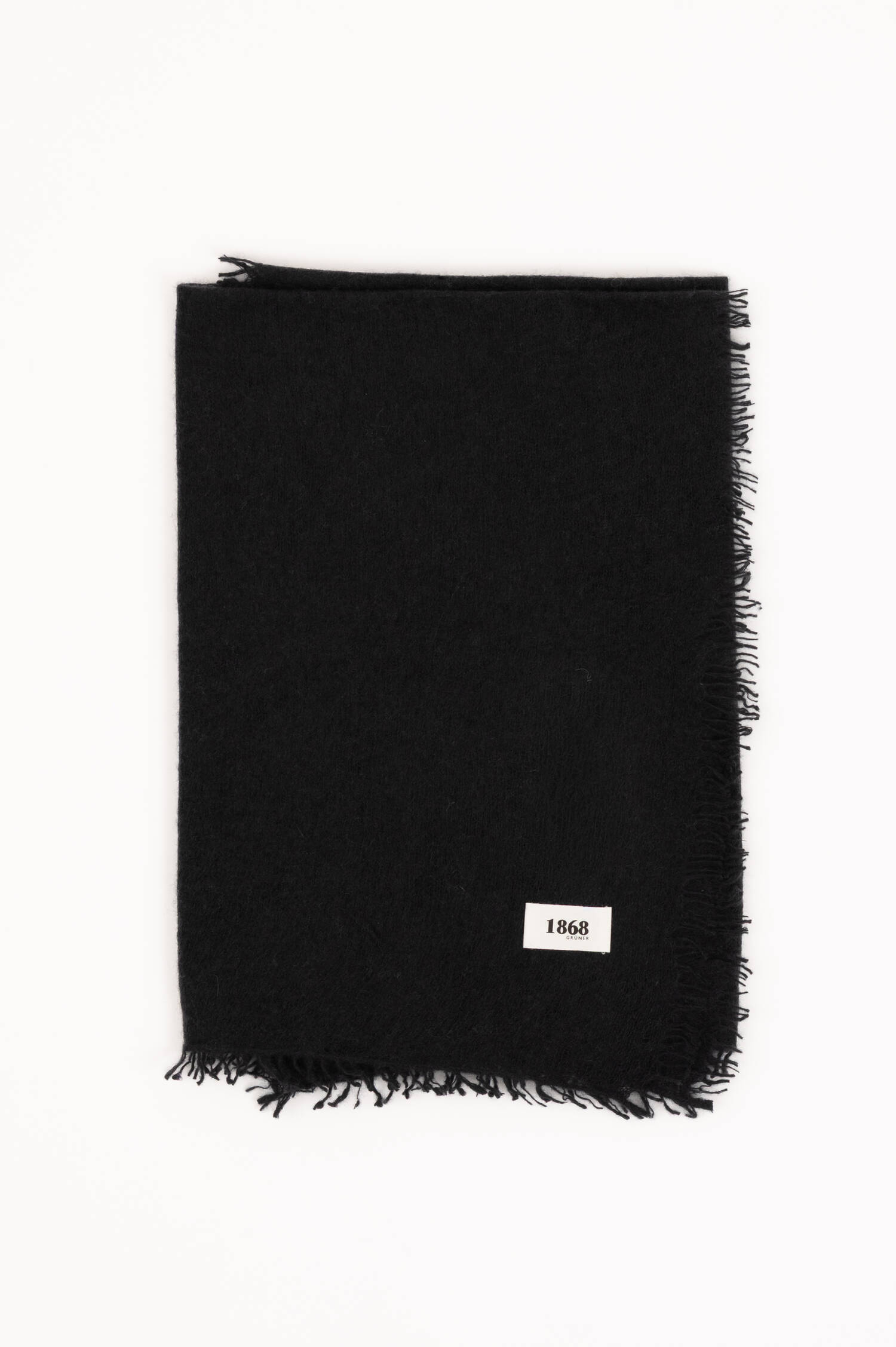 Doppelfädiger Cashmere Schal in Schwarz