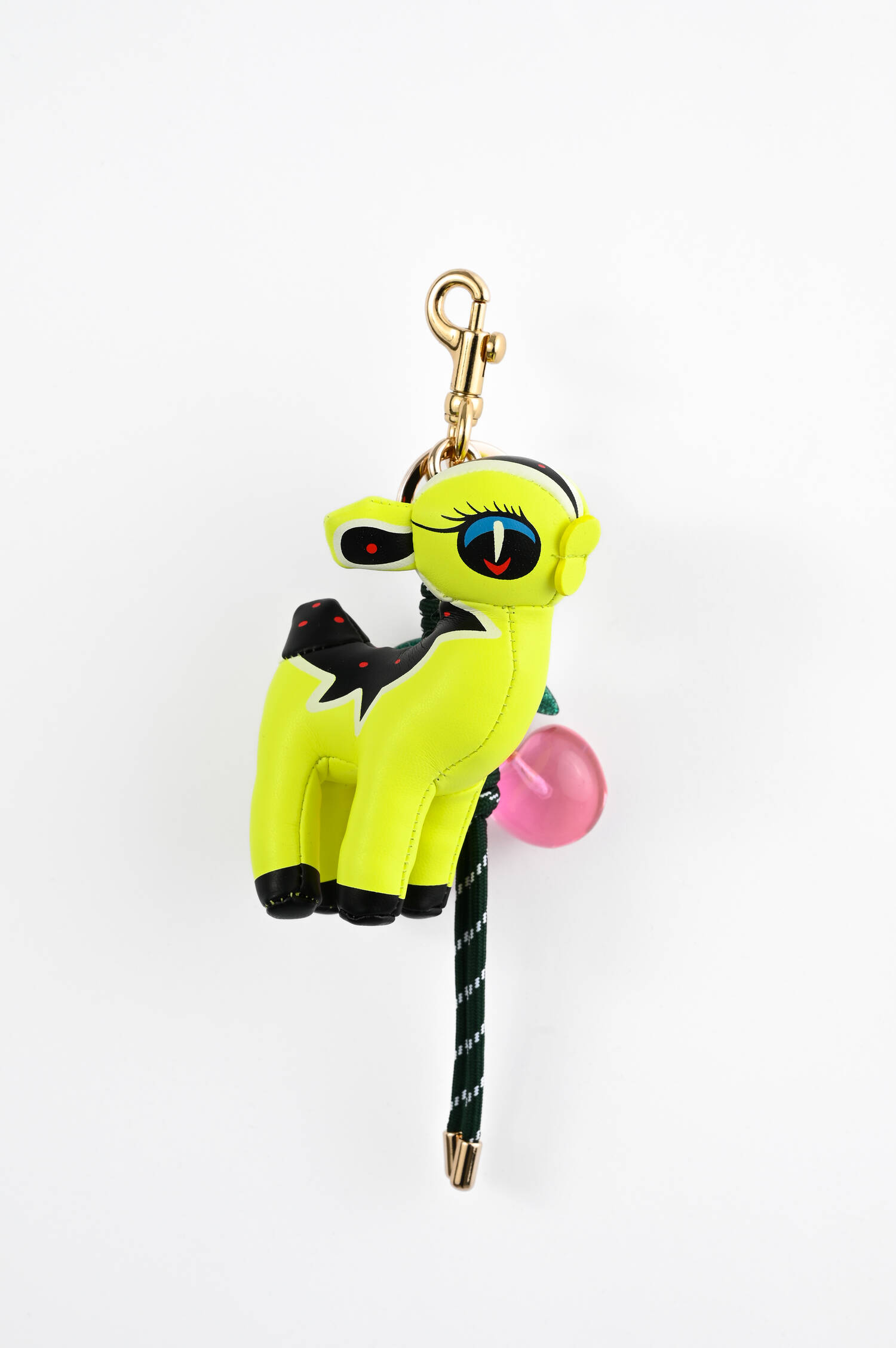 Bambi Taschenanhänger in Neongelb 