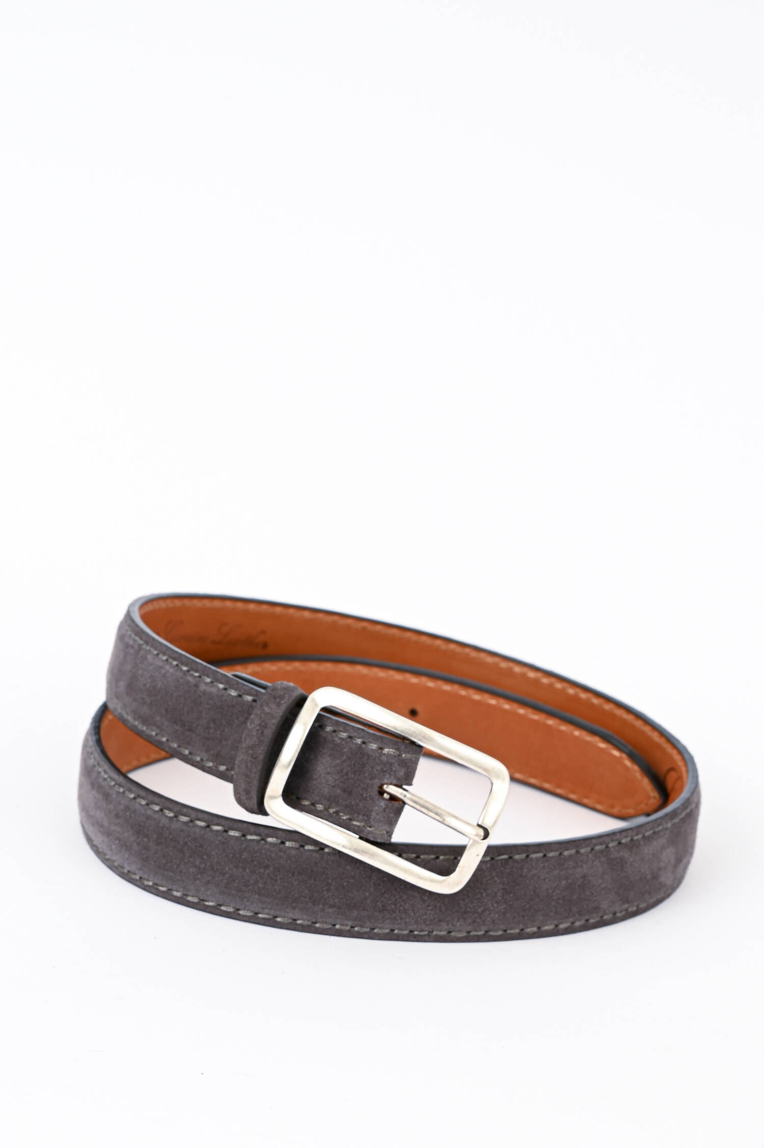 Gürtel aus Veloursleder in Anthrazit