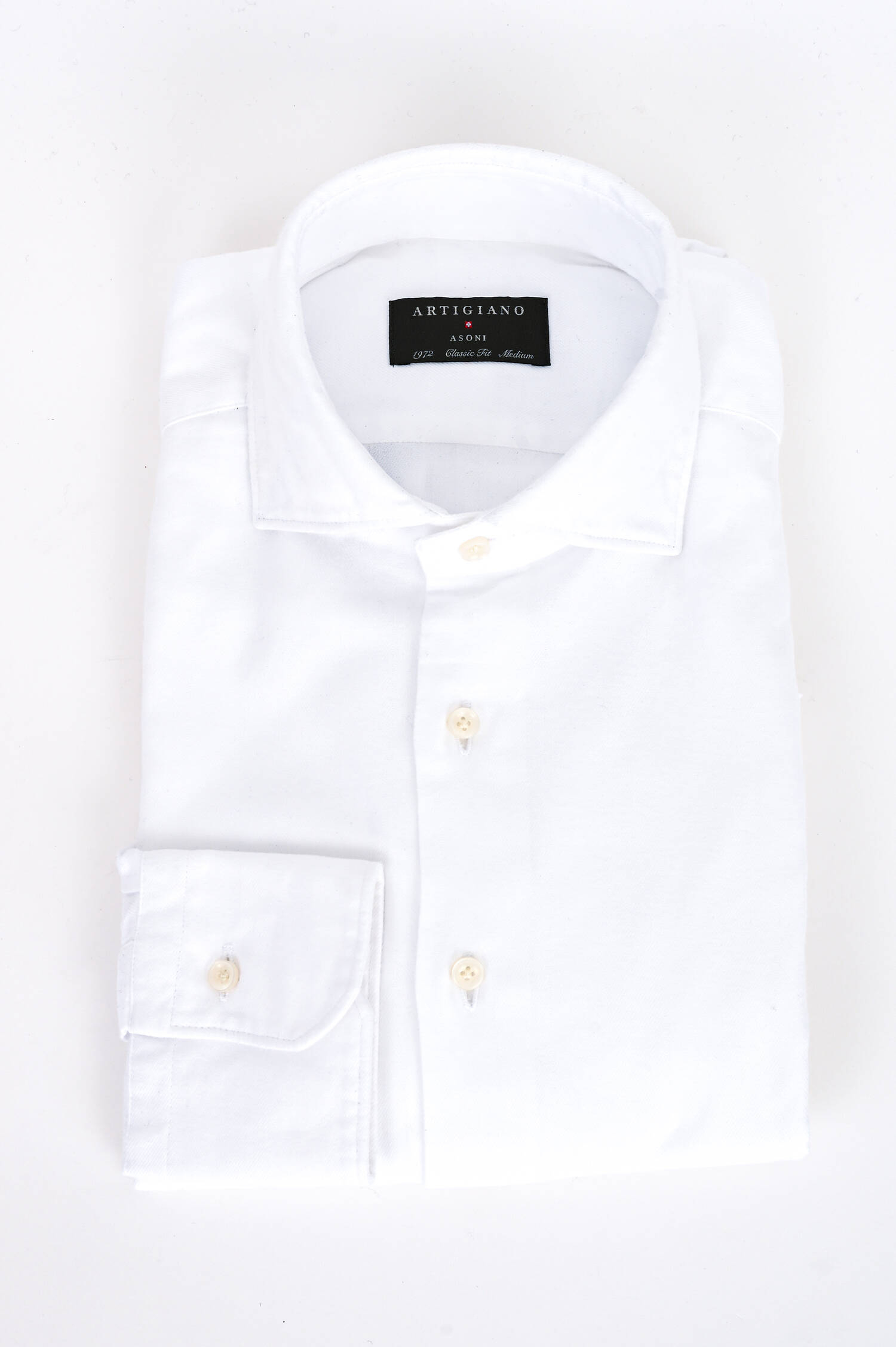 Weiches Flanellhemd in Weiß