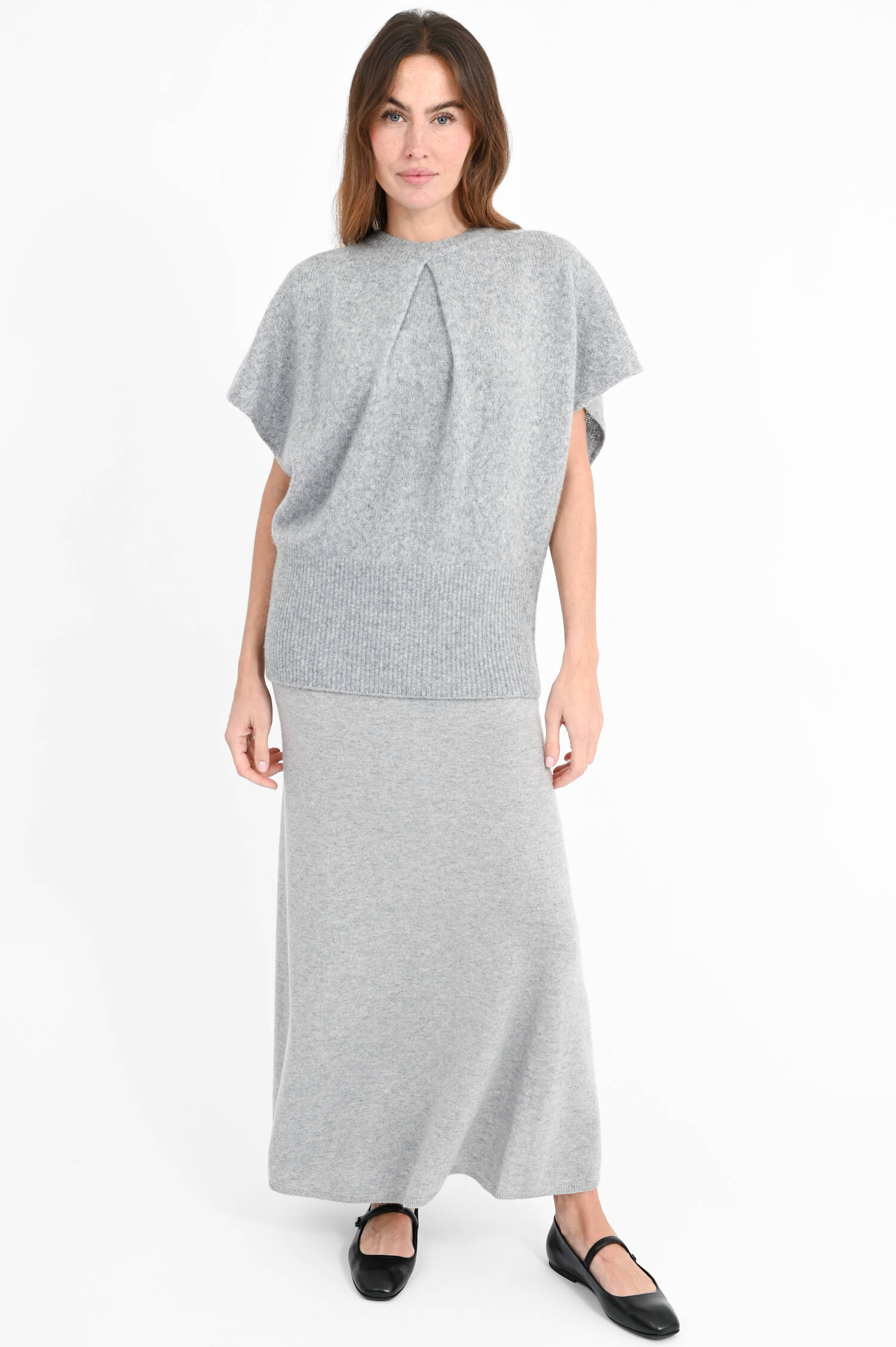 Cashmere-Seiden-Pullunder in Grau